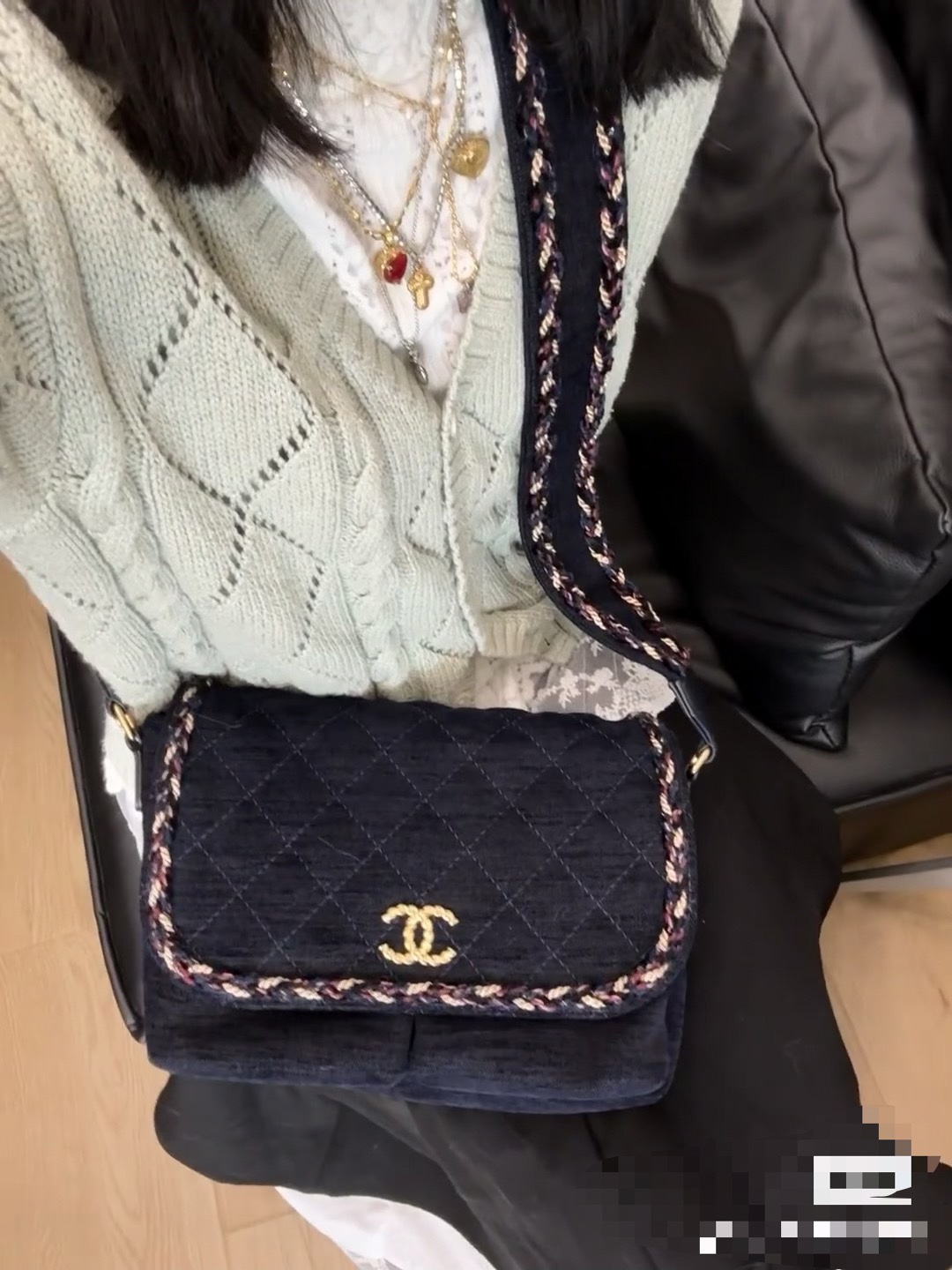 Chanel Basic Bag Blue 27cm-l