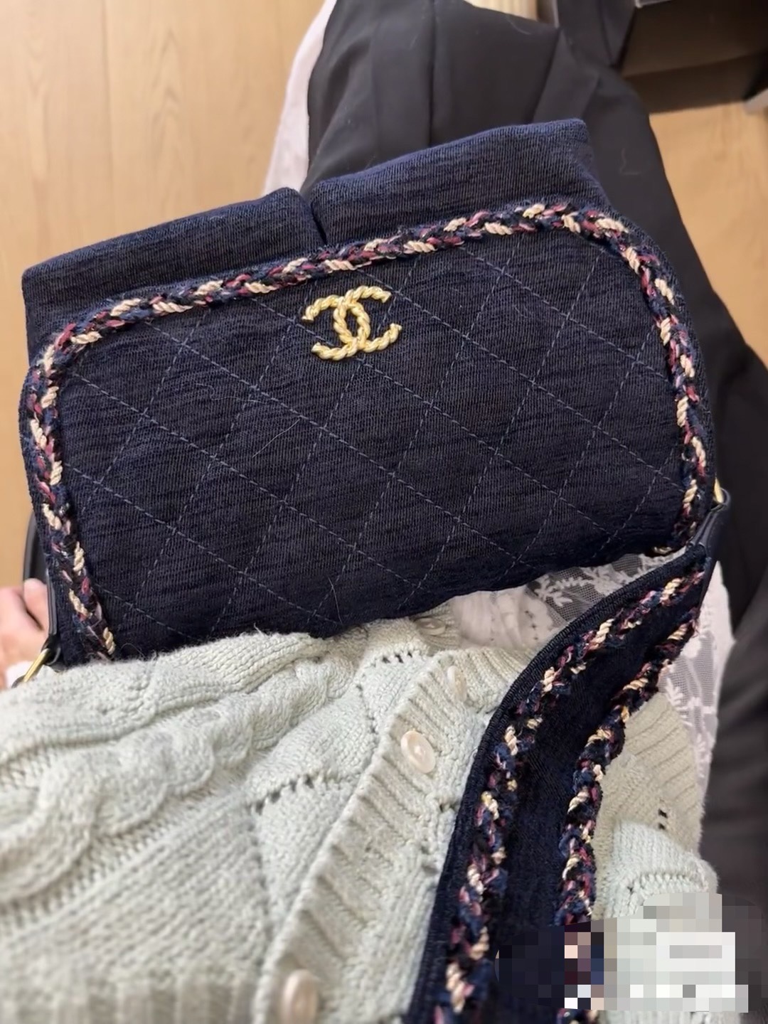 Chanel Basic Bag Blue 27cm-l