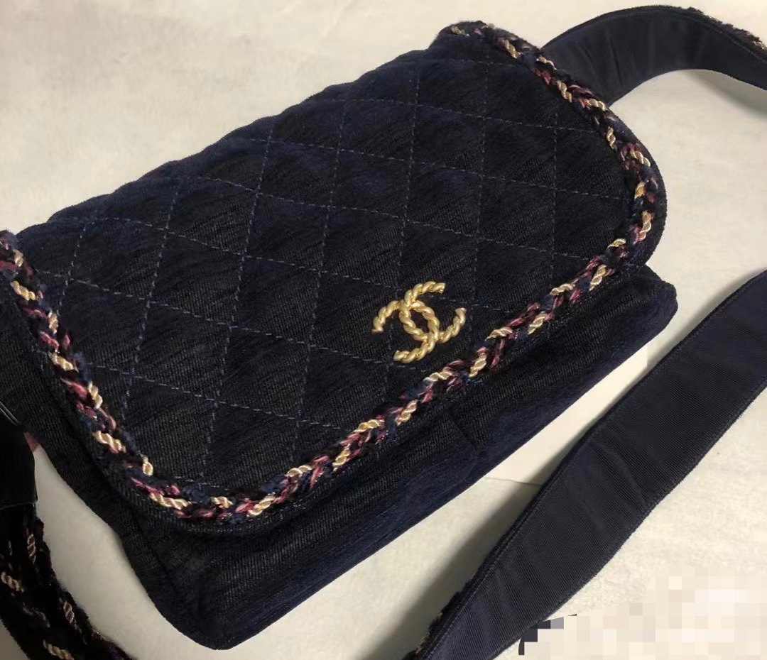 Chanel Basic Bag Blue 27cm-l