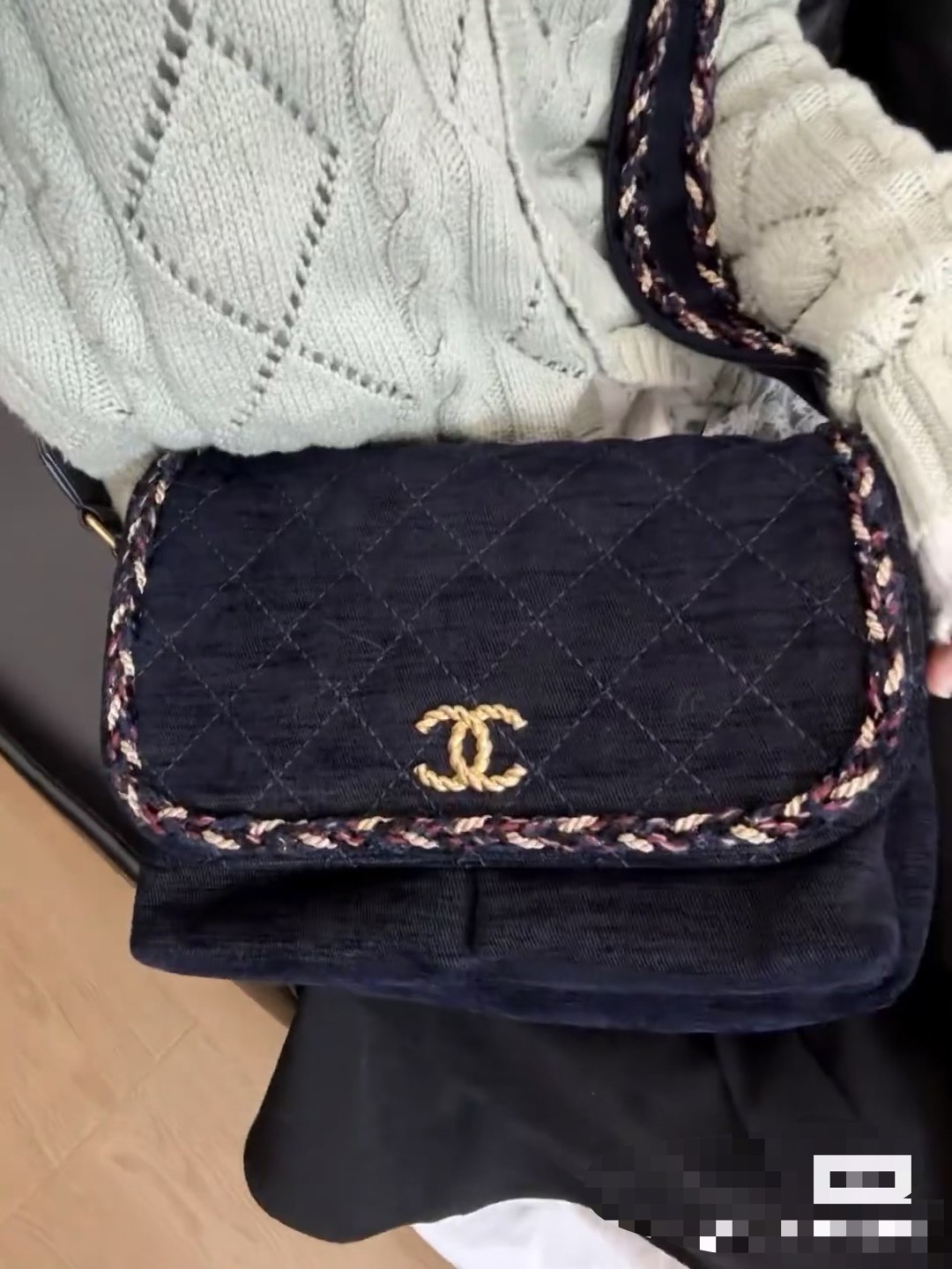 Chanel Basic Bag Blue 27cm-l