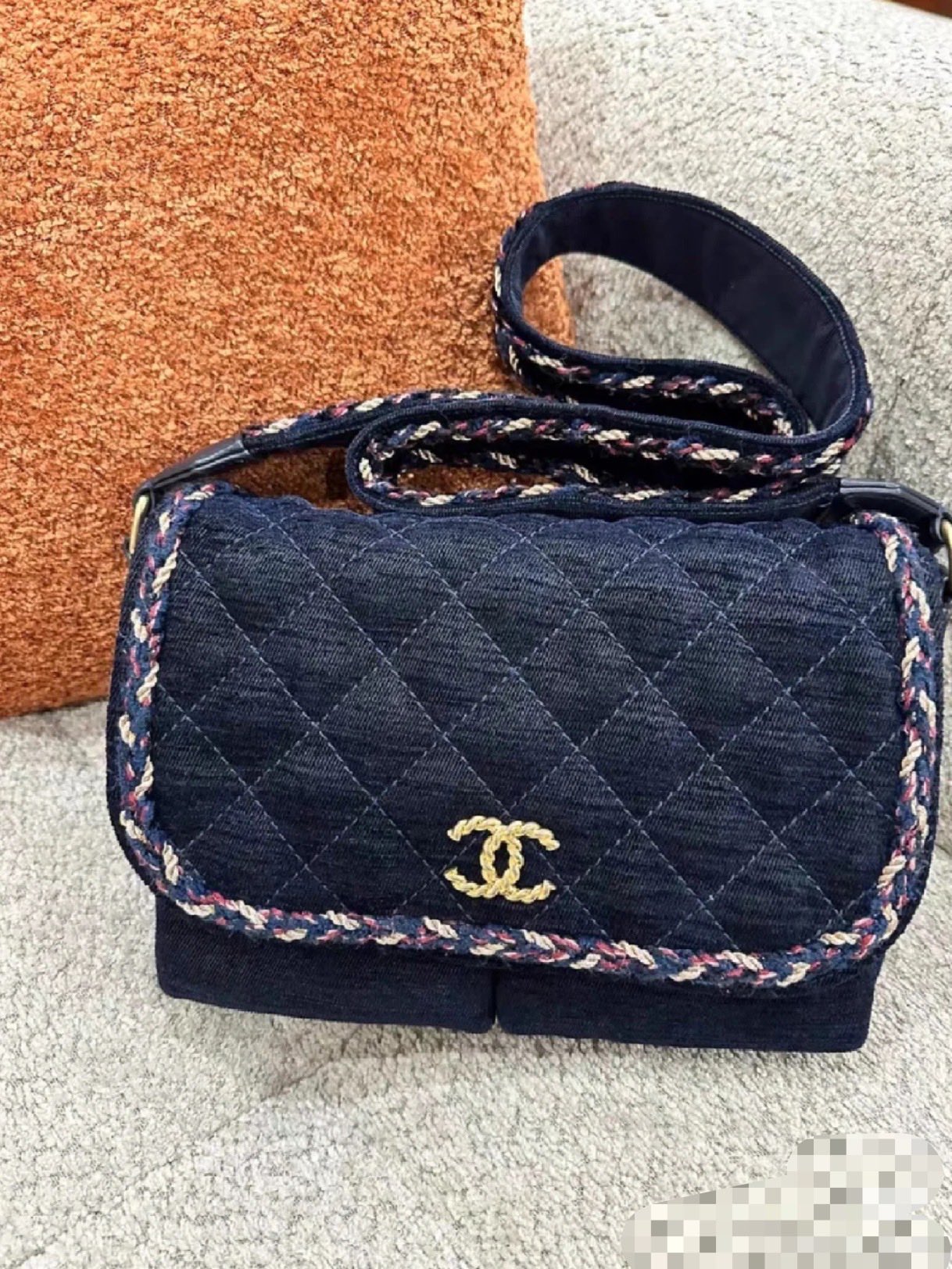 Chanel Basic Bag Blue 27cm-l