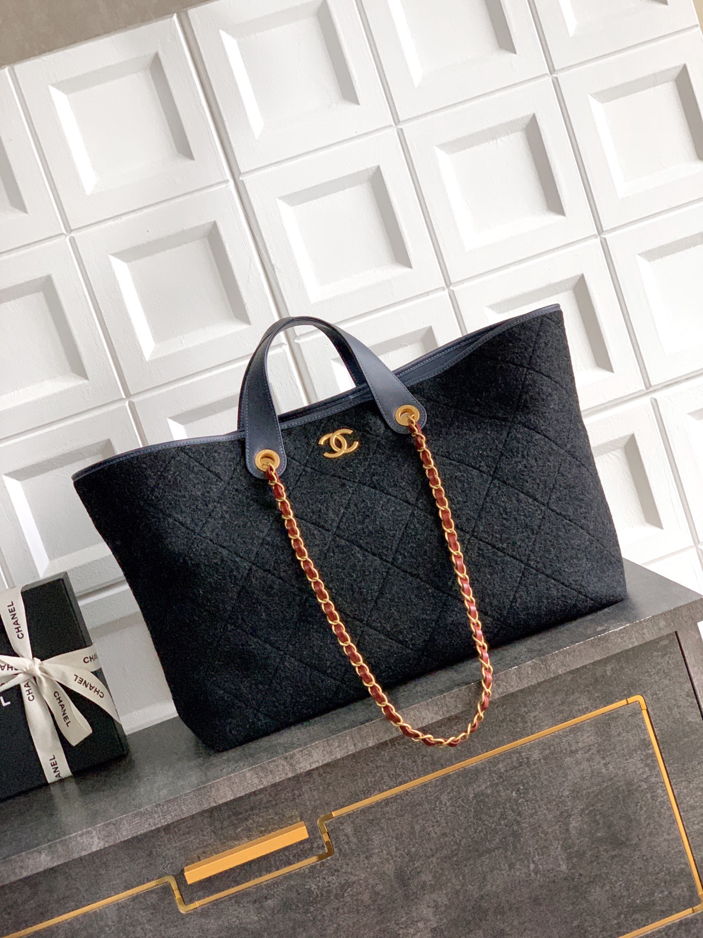 Chanel Tote Bag Cow Leather 12cm-l