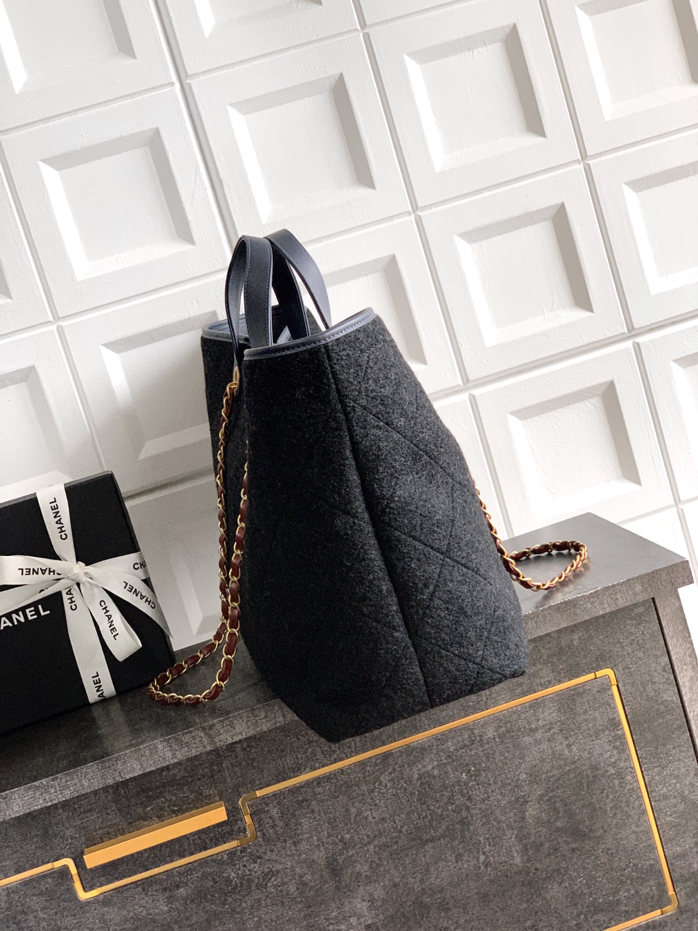 Chanel Tote Bag Cow Leather 12cm-l