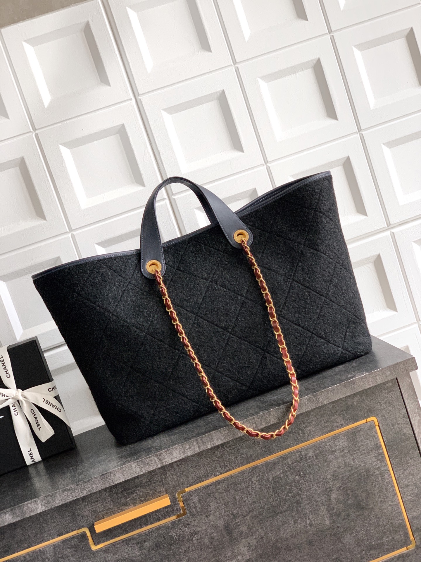 Chanel Tote Bag Cow Leather 12cm-l