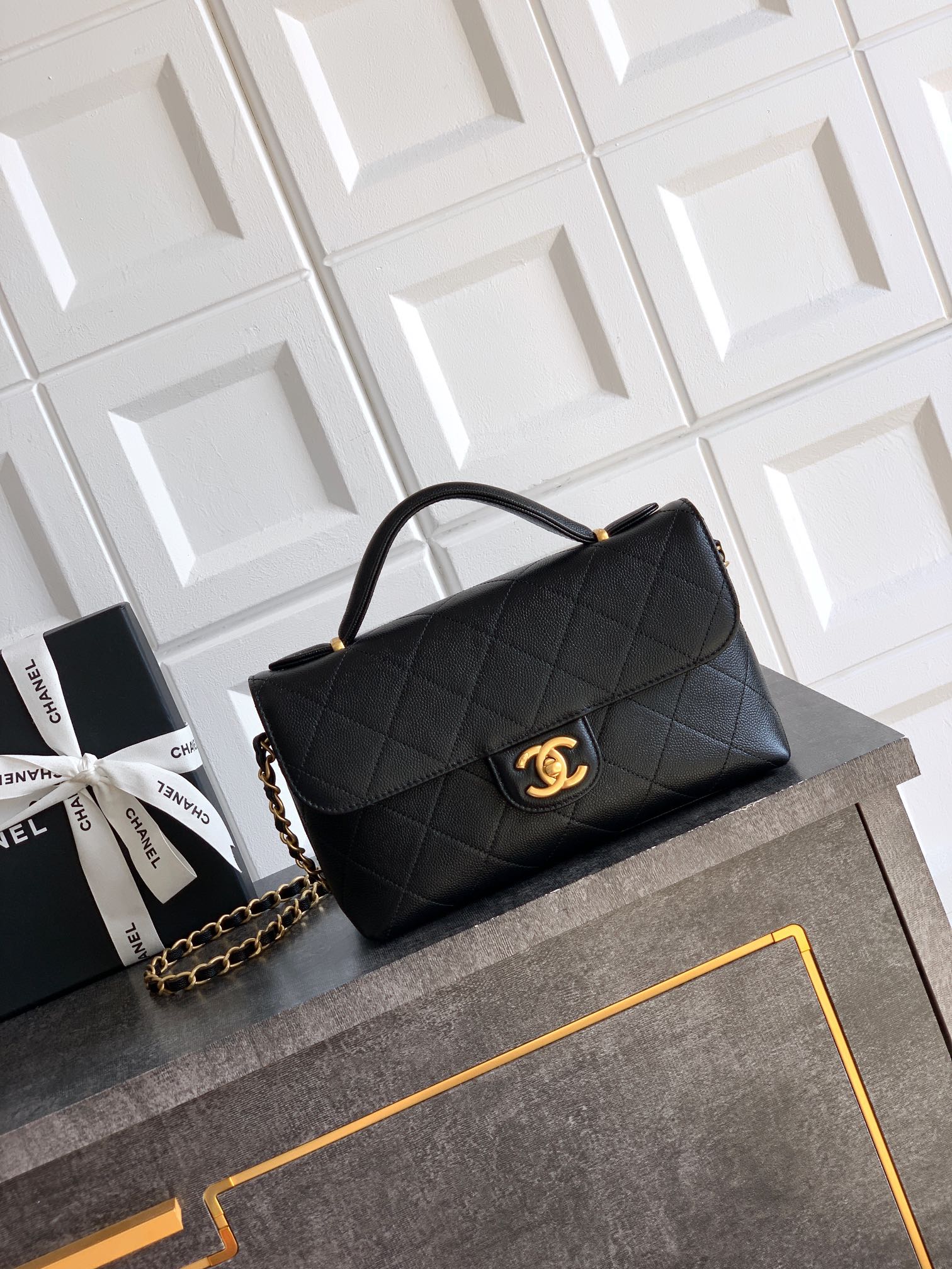 Chanel Basic Bag Cow Leather 25cm-l