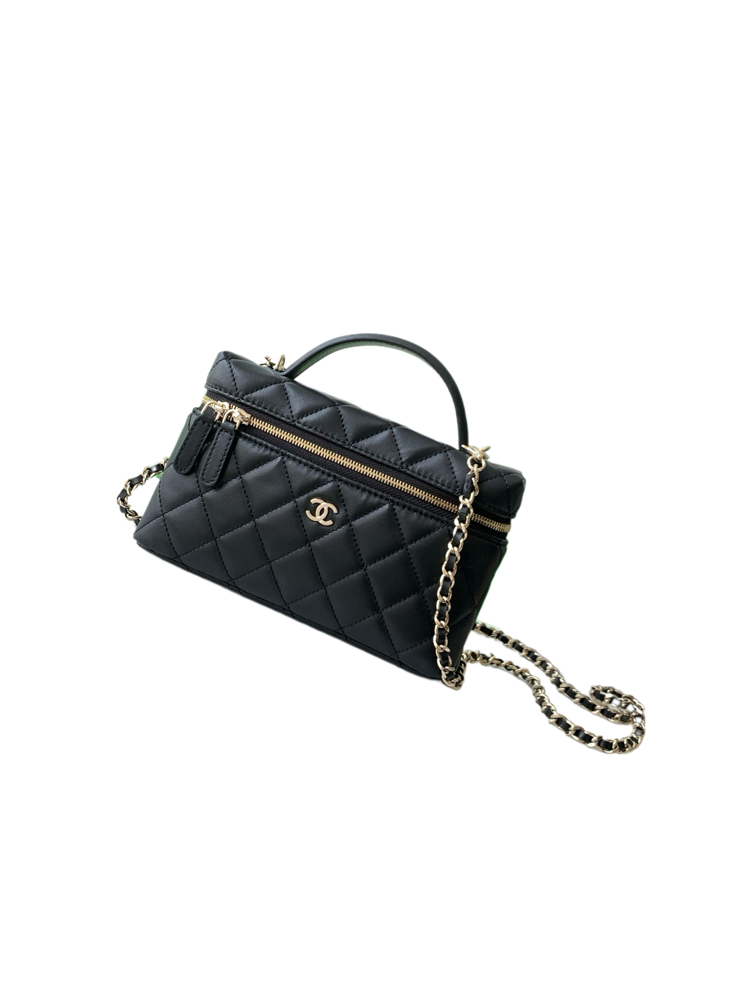 Chanel Basic Bag Cow Leather Black M-l-s