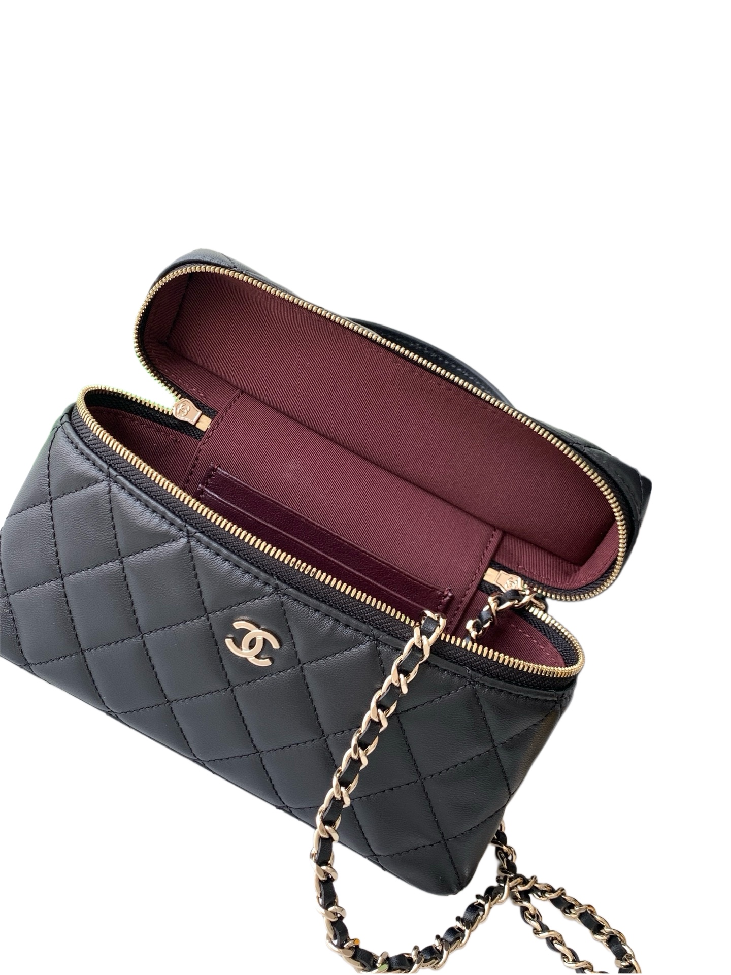 Chanel Basic Bag Cow Leather Black M-l-s