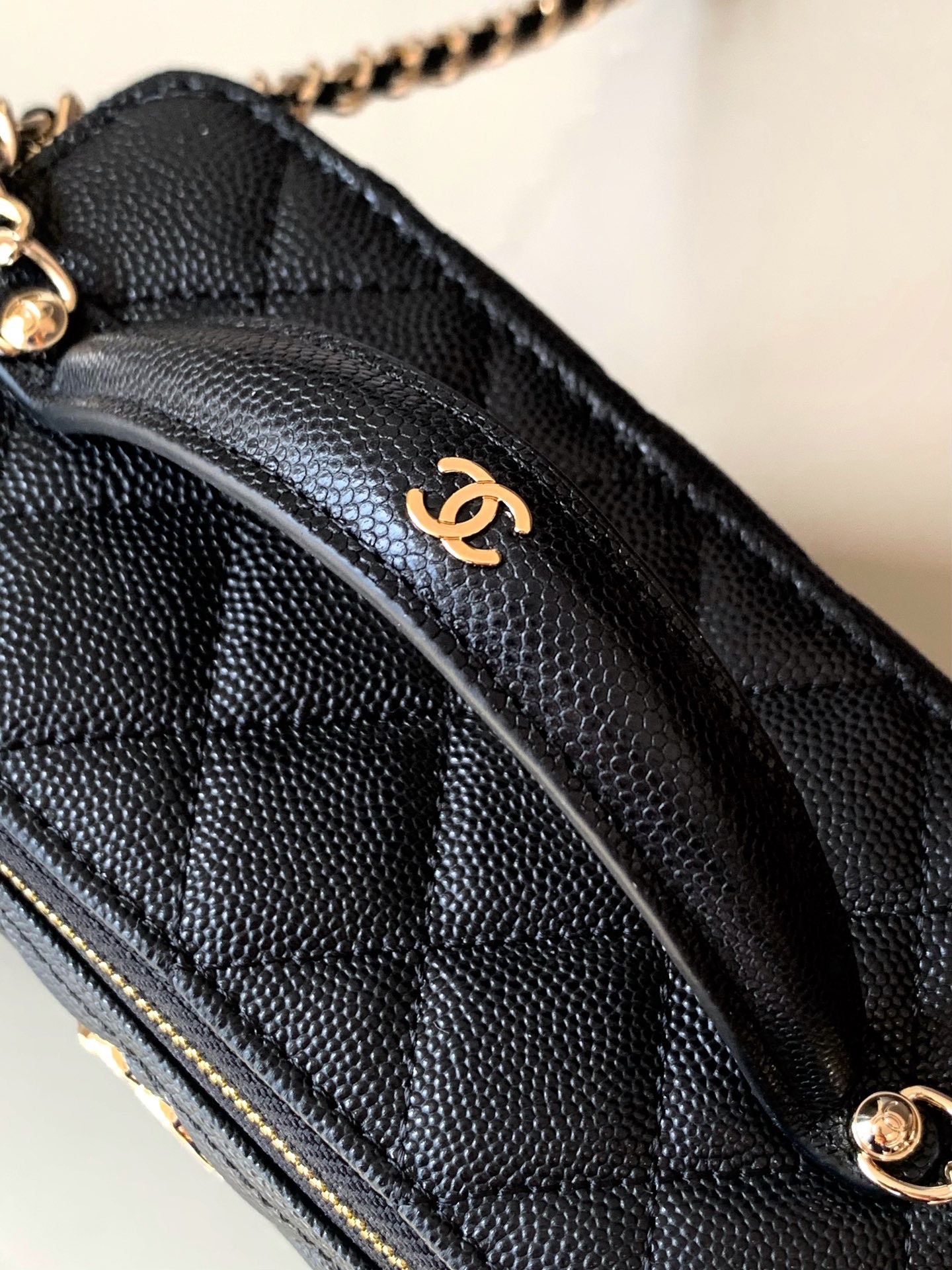 Chanel Basic Bag Cow Leather Black M-l