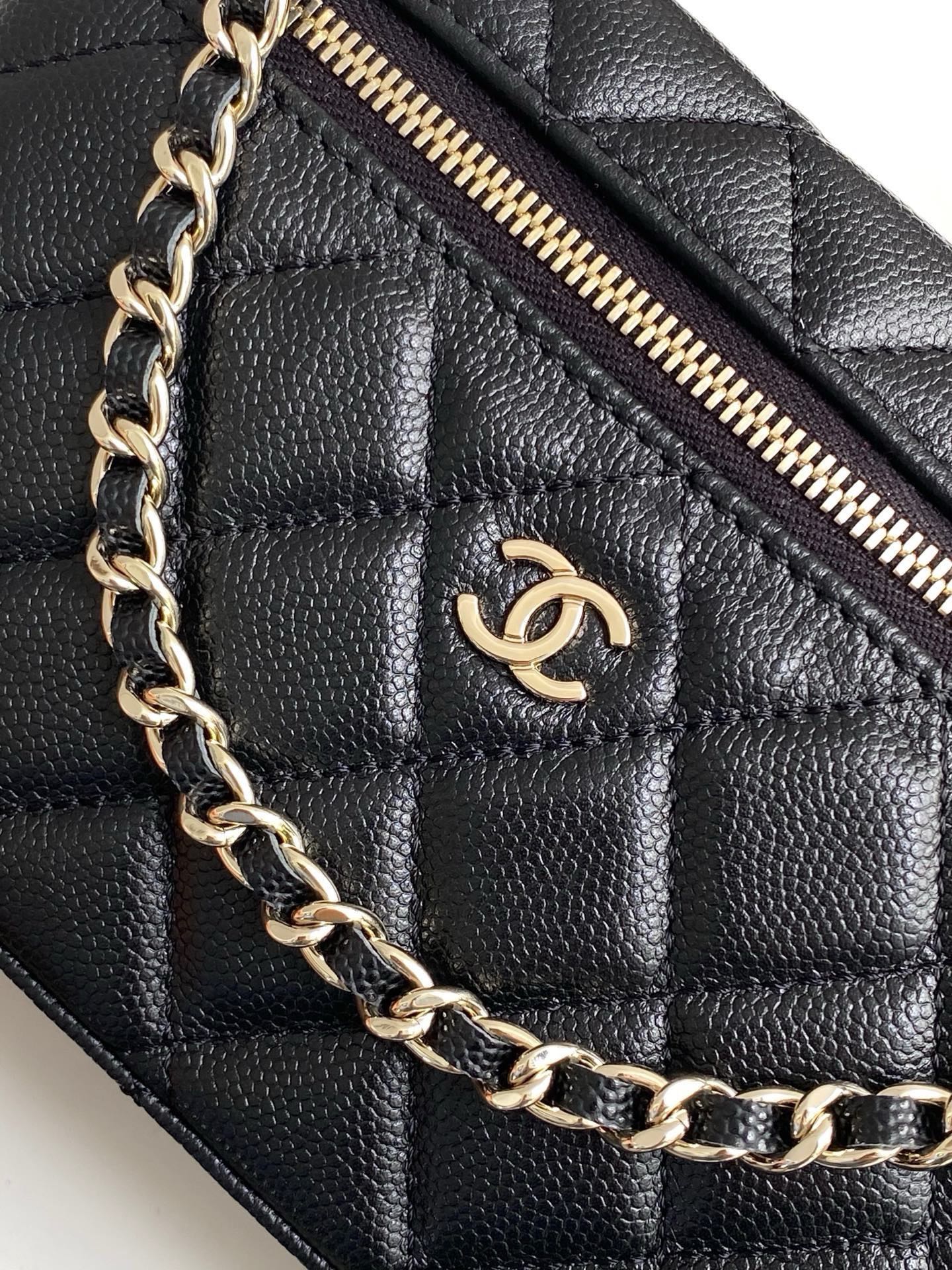 Chanel Basic Bag Cow Leather Black M-l-s