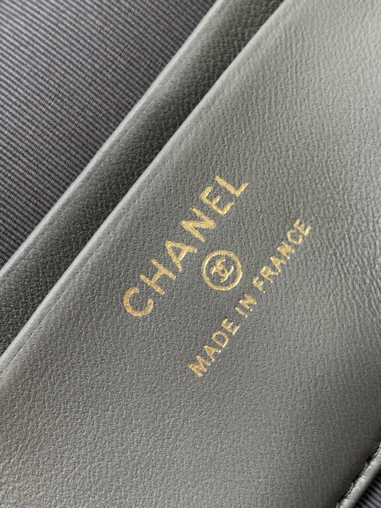 Chanel Basic Bag Cow Leather Gray M-l-s
