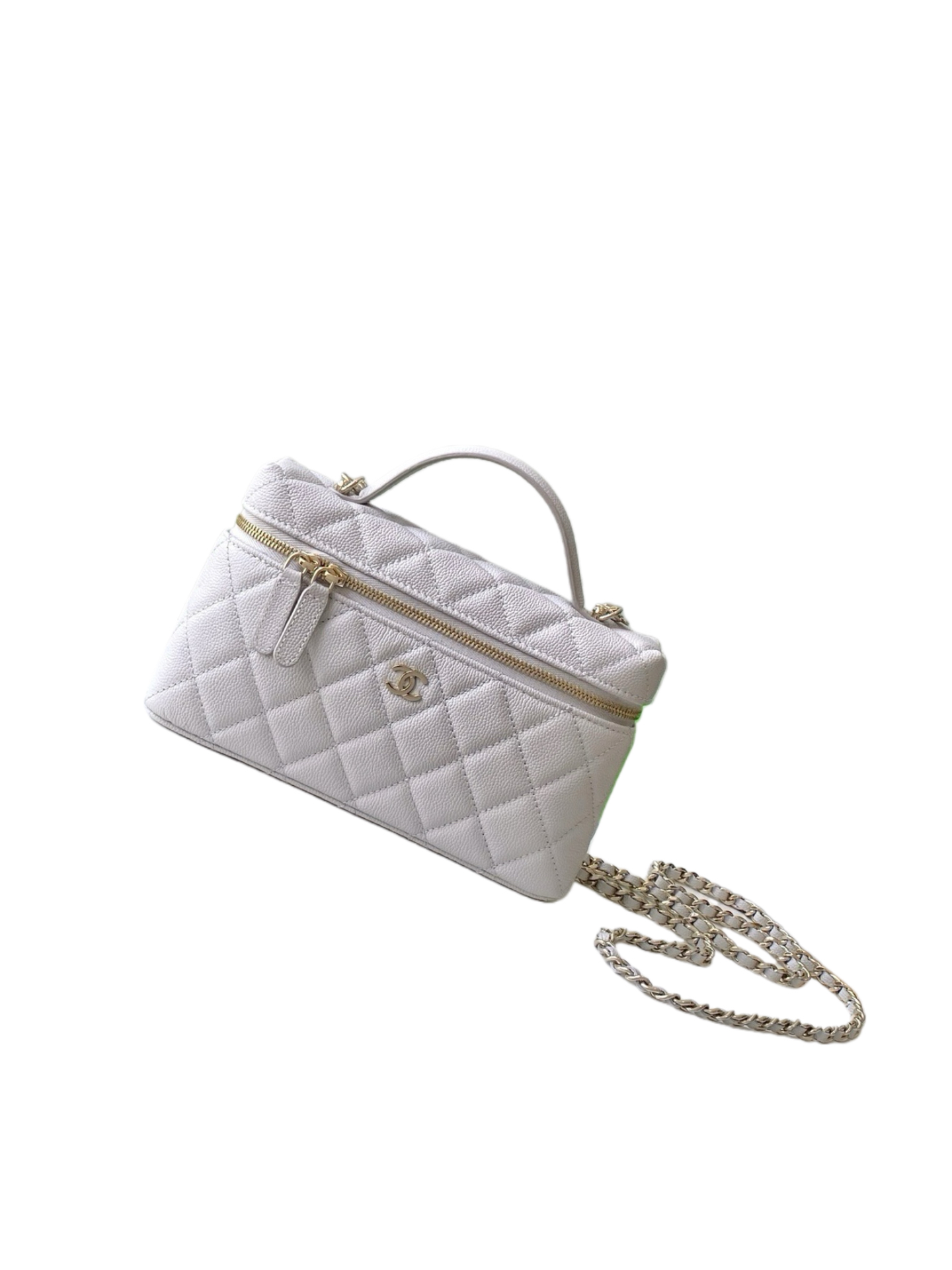 Chanel Basic Bag Cow Leather Gray M-l-s