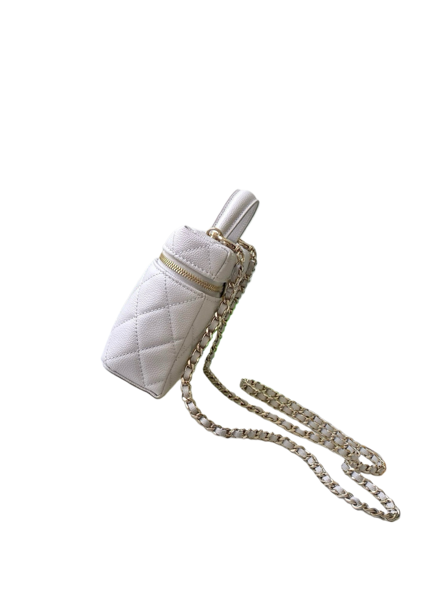 Chanel Basic Bag Cow Leather Gray M-l-s