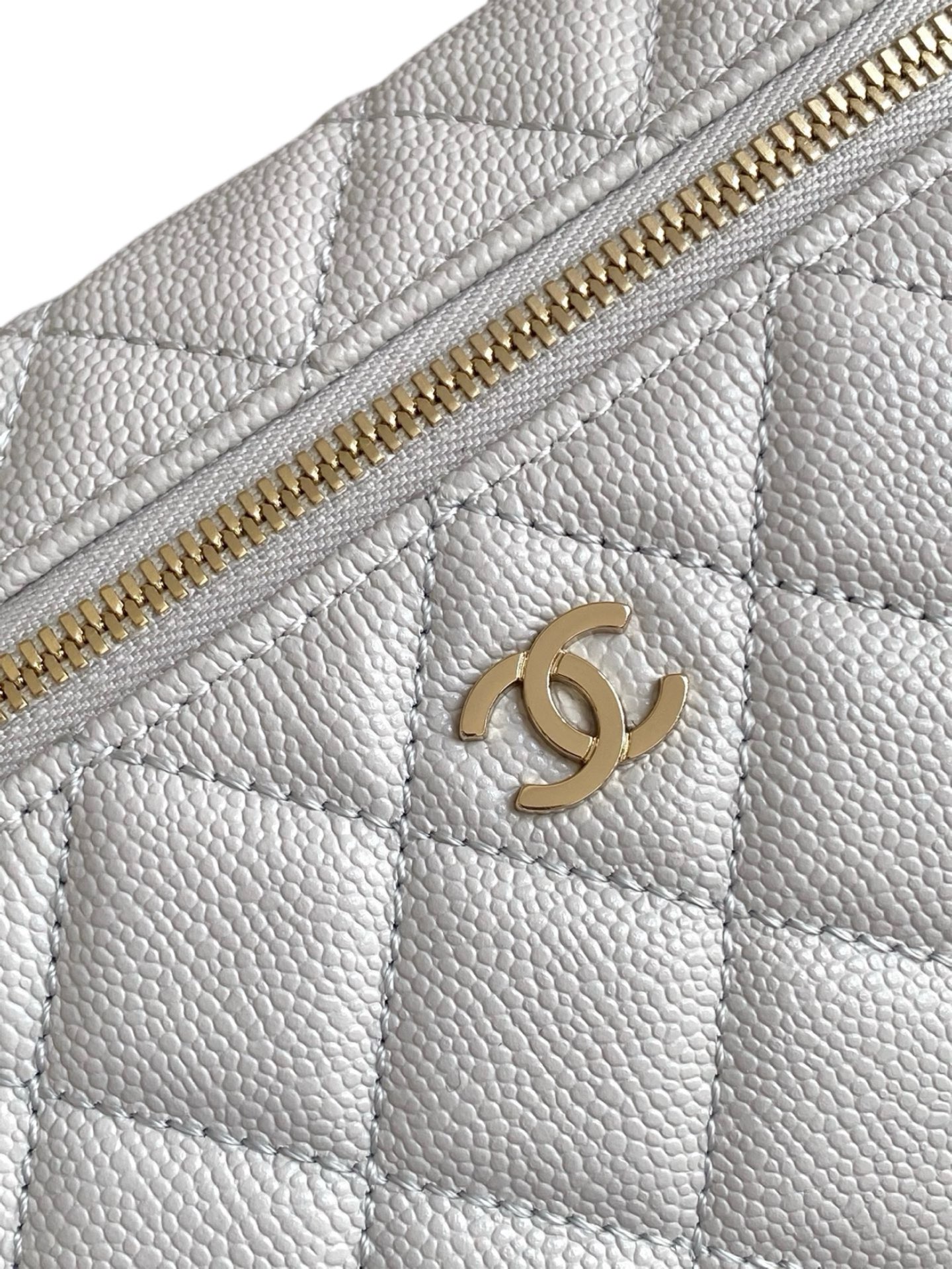 Chanel Basic Bag Cow Leather Gray M-l-s