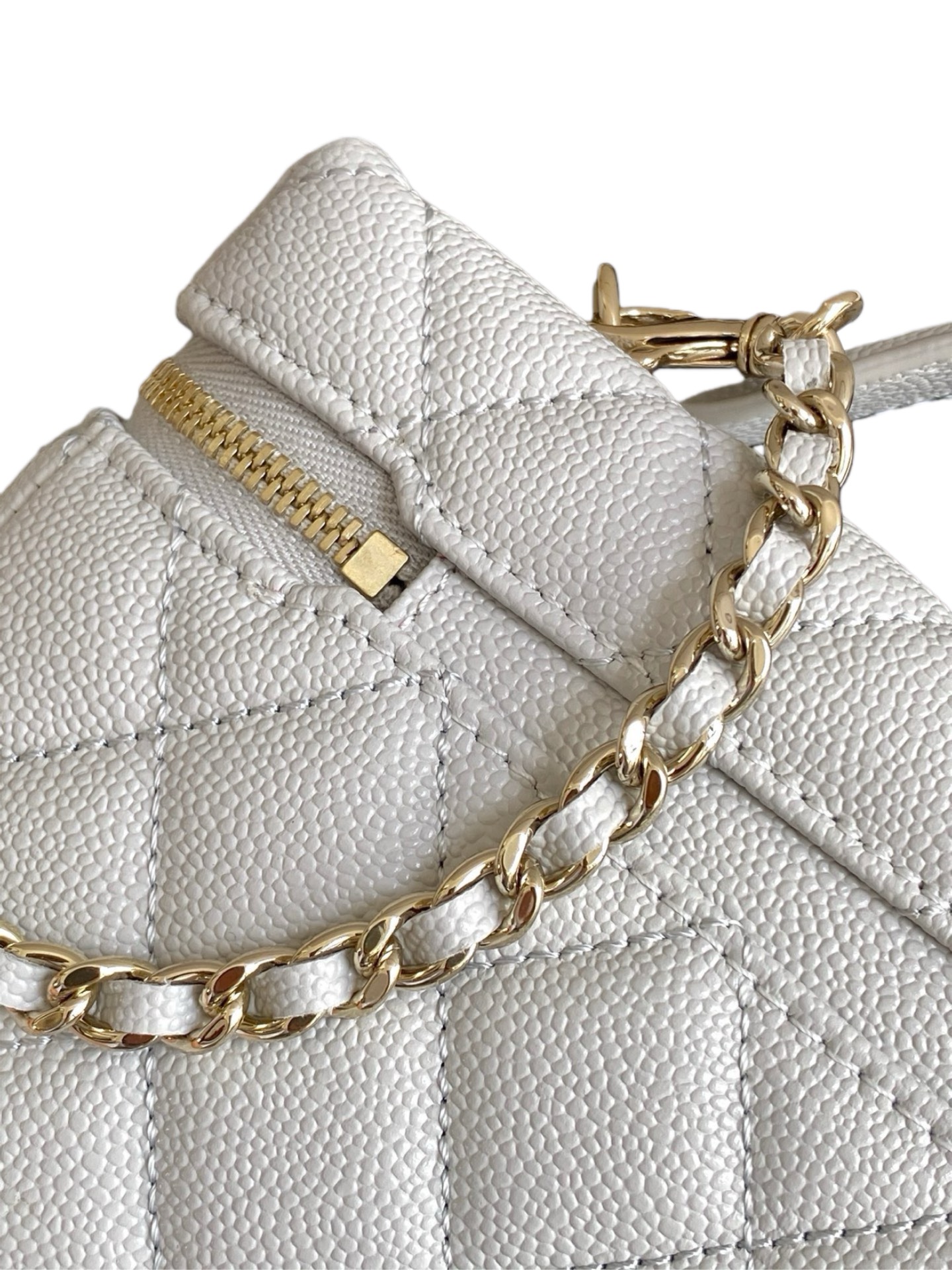 Chanel Basic Bag Cow Leather Gray M-l-s