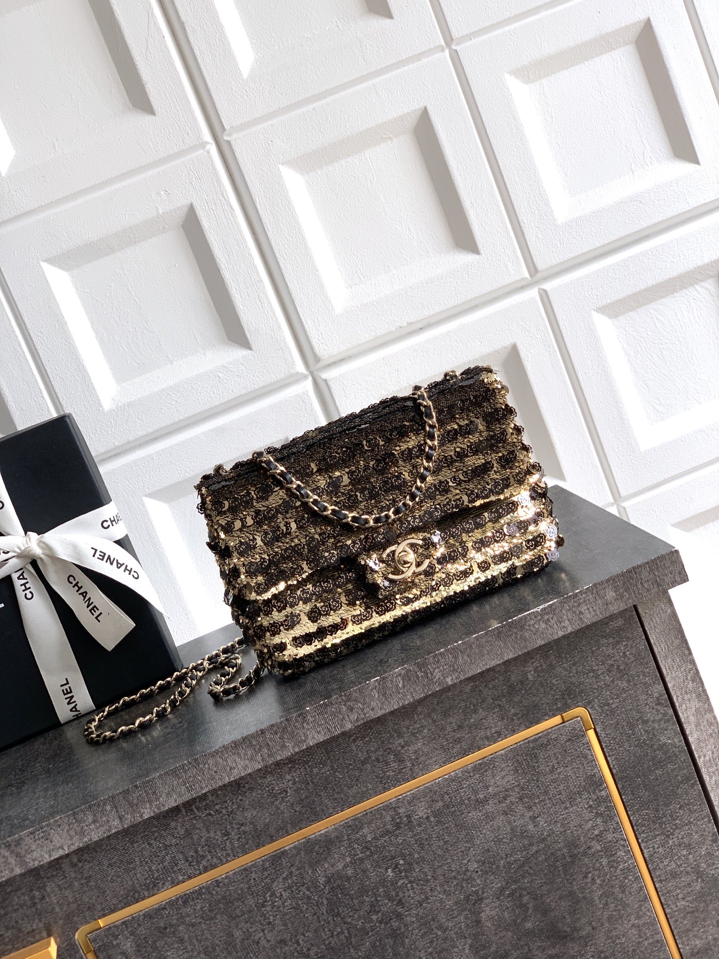 Ysl Clutch Bag Gold 20cm-l-s