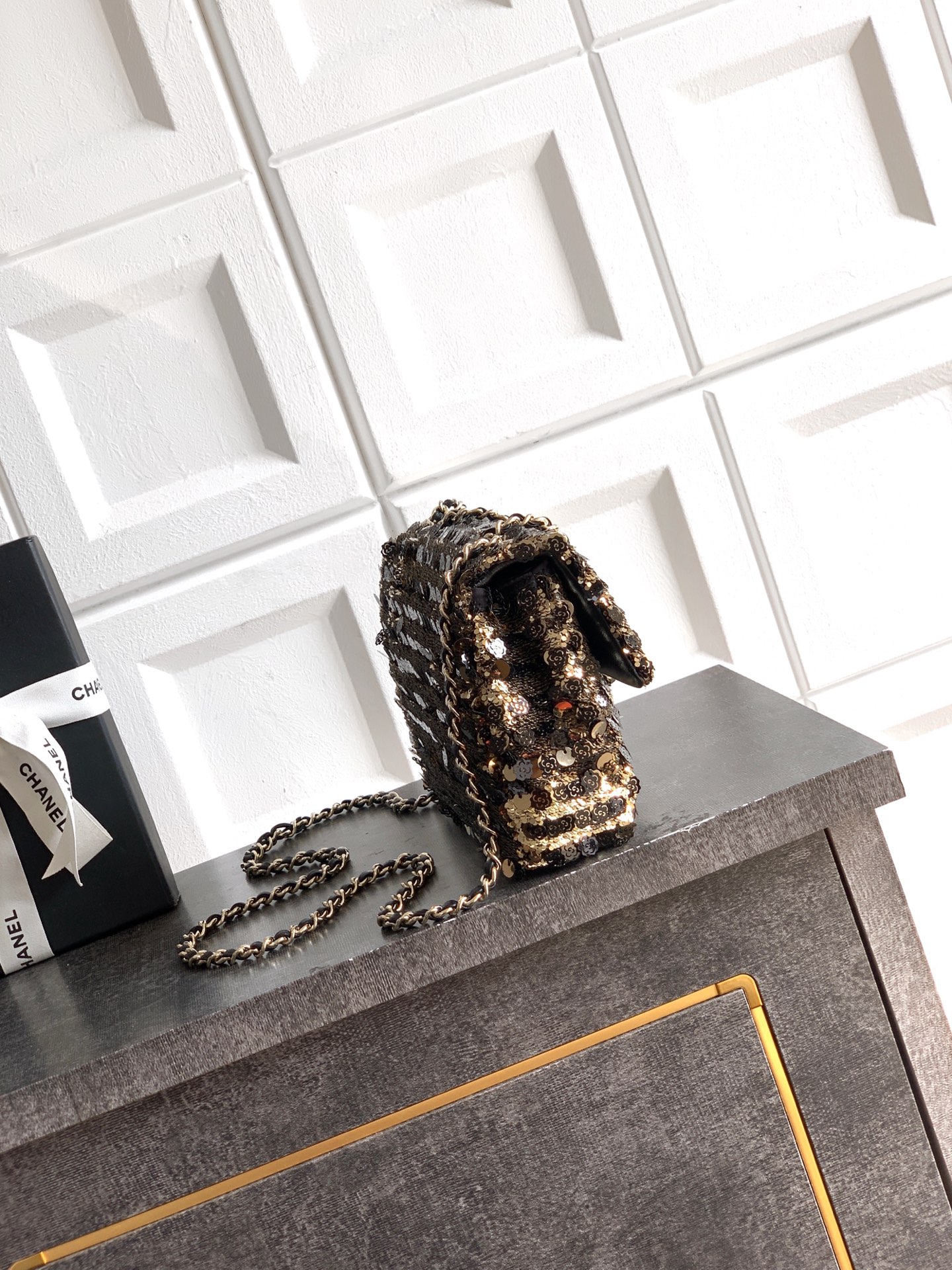 Ysl Clutch Bag Gold 20cm-l-s