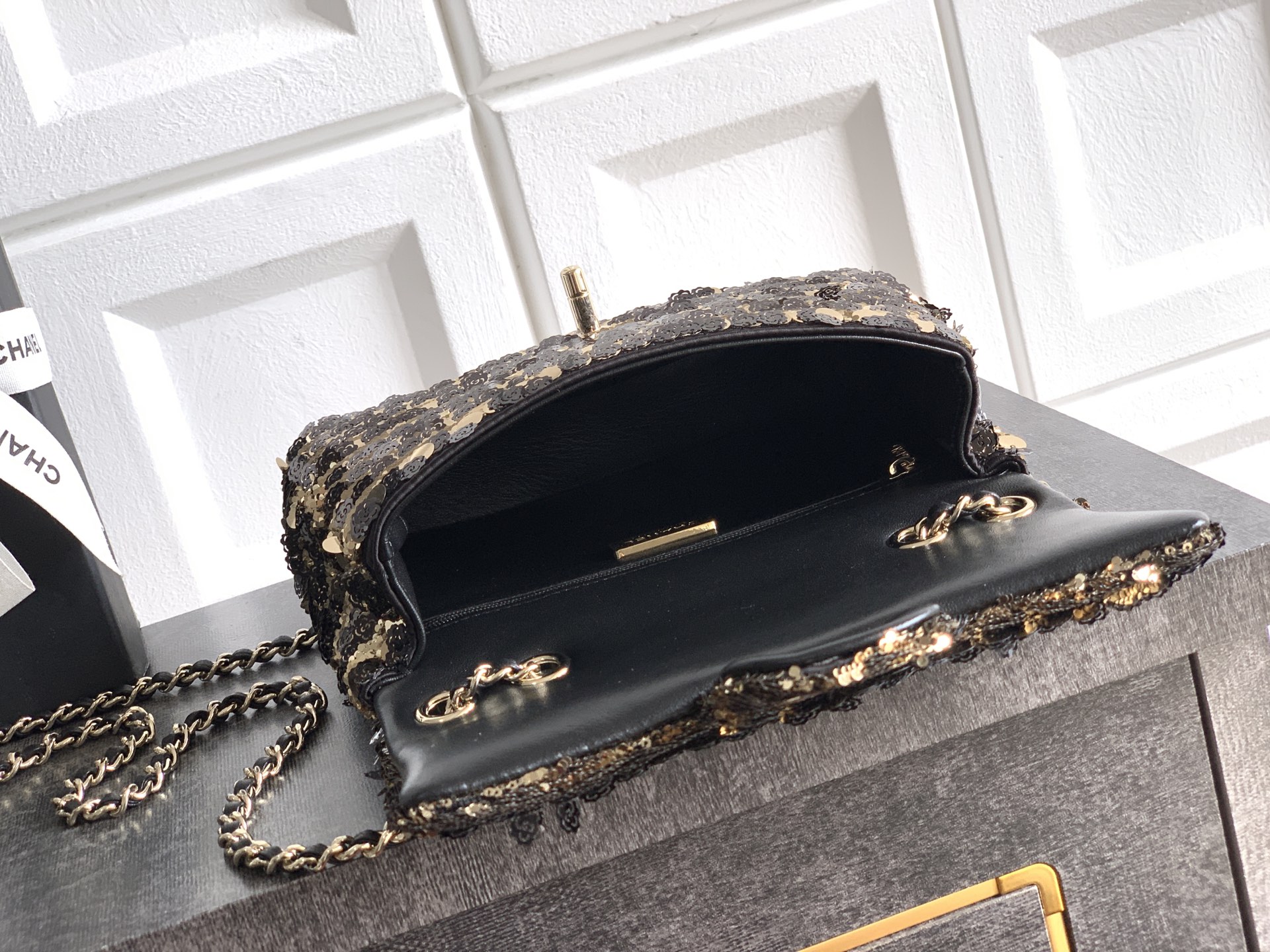 Ysl Clutch Bag Gold 20cm-l-s