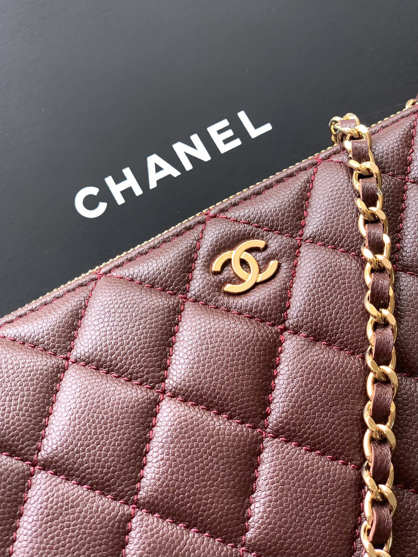 Chanel Basic Bag Cow Leather Brown M-l