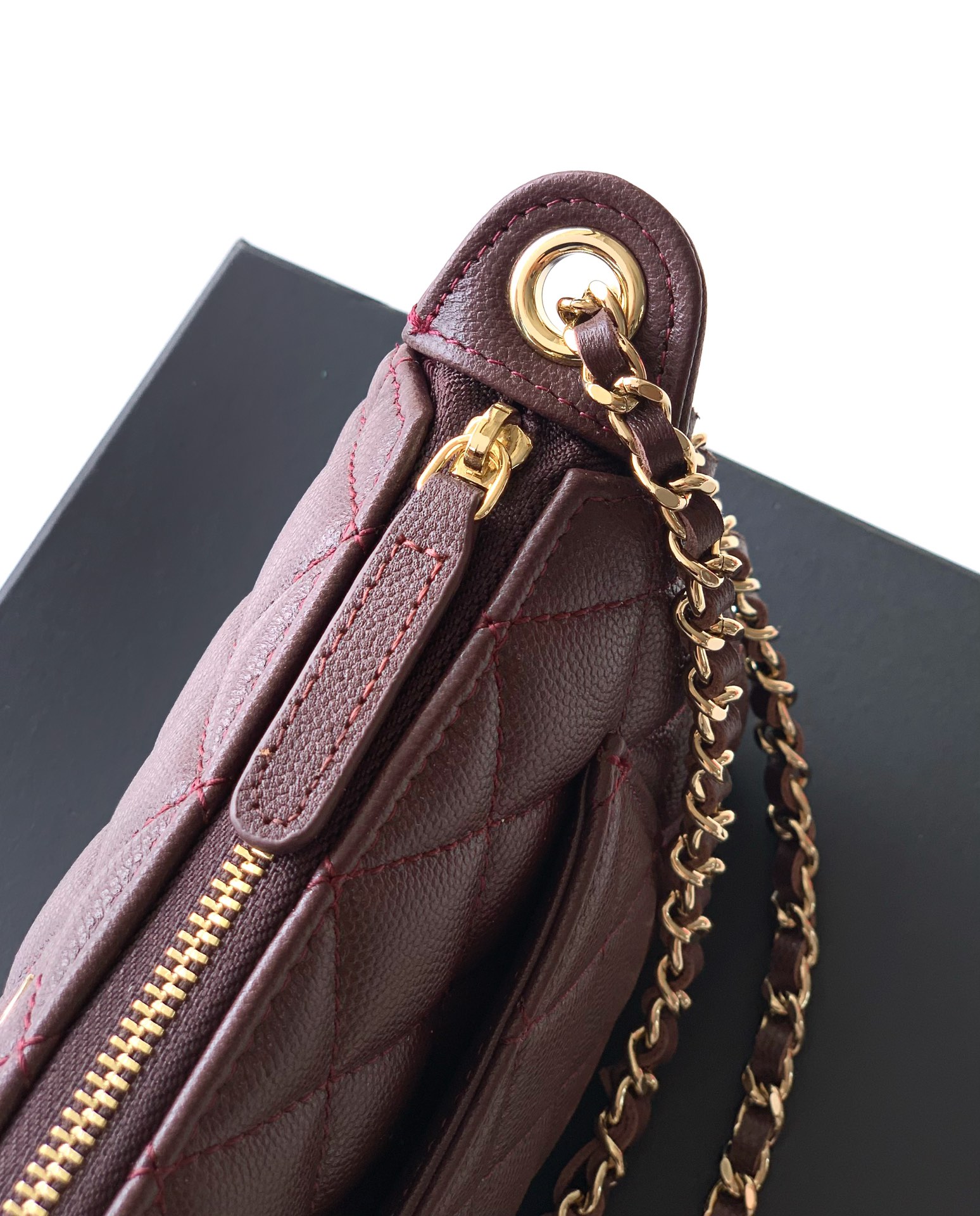 Chanel Basic Bag Cow Leather Brown M-l