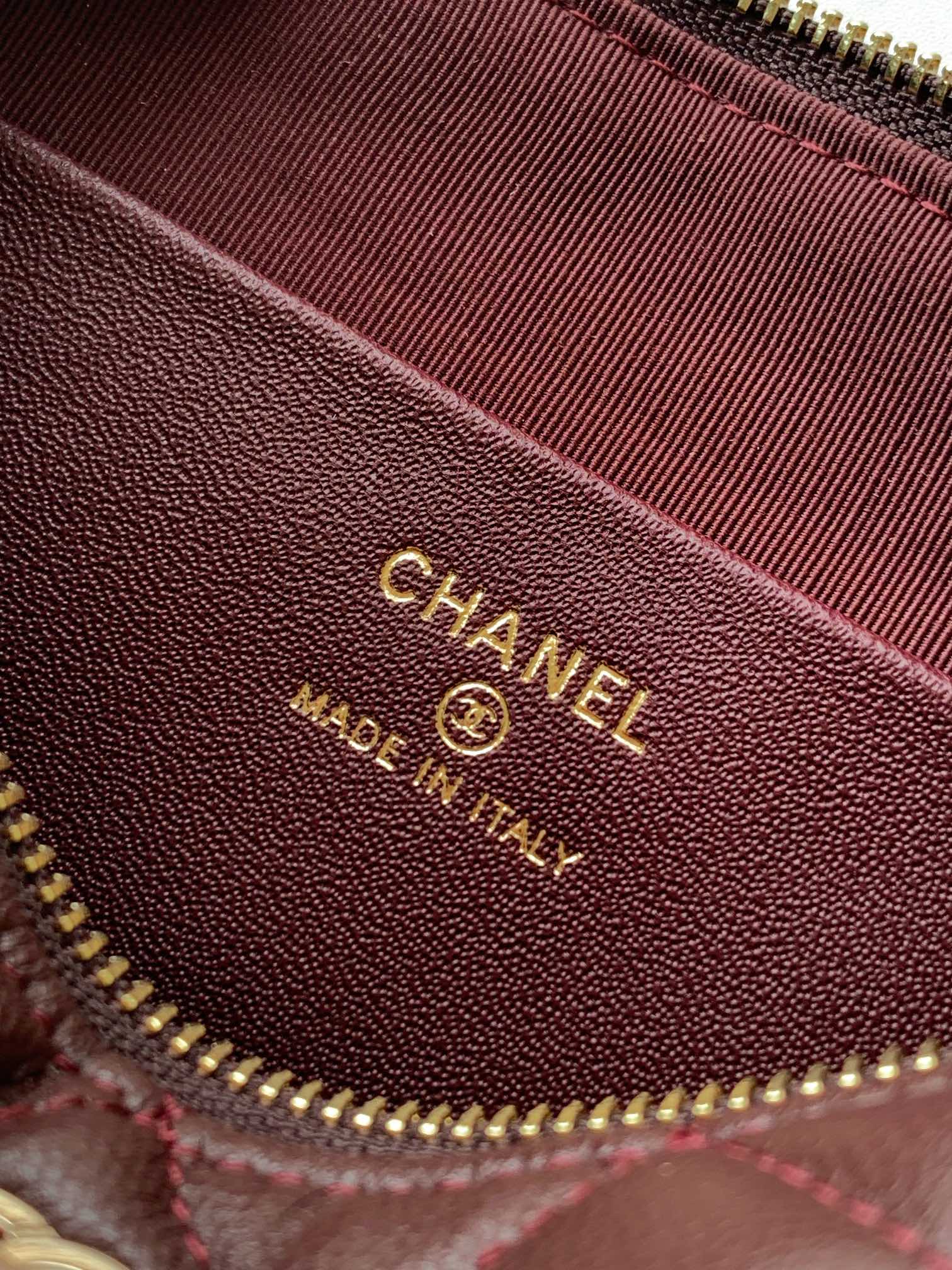 Chanel Basic Bag Cow Leather Brown M-l