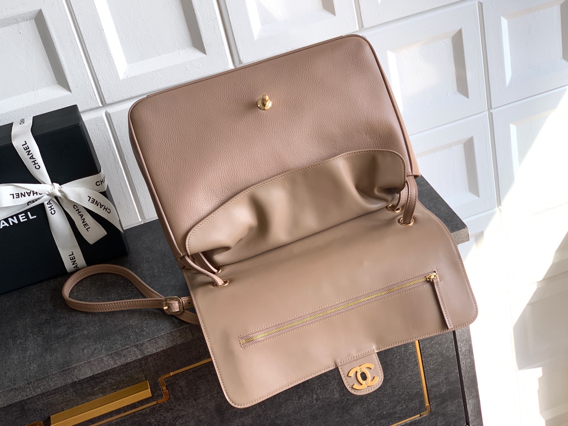 Chanel Tote Bag Cow Leather 11cm-m-l-s