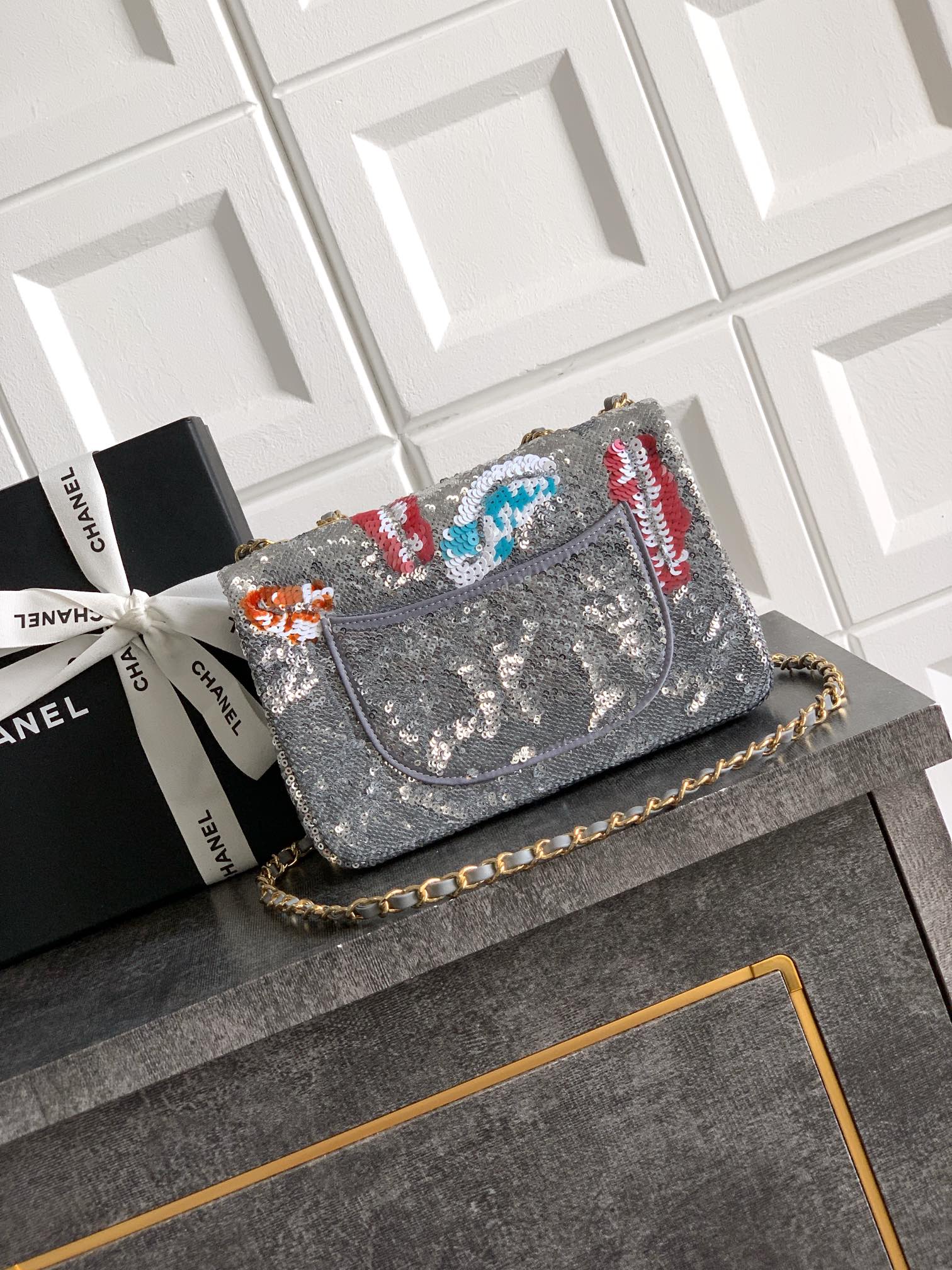 Ysl Clutch Bag Silver 20cm-l-s