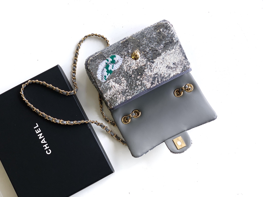 Ysl Clutch Bag Silver 20cm-l-s