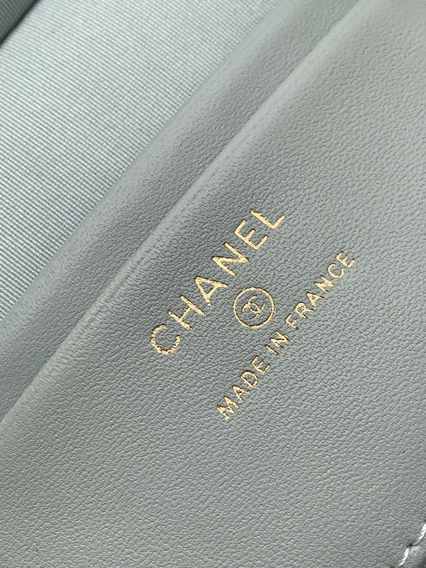 Chanel Basic Bag Cow Leather Blue M-l-s