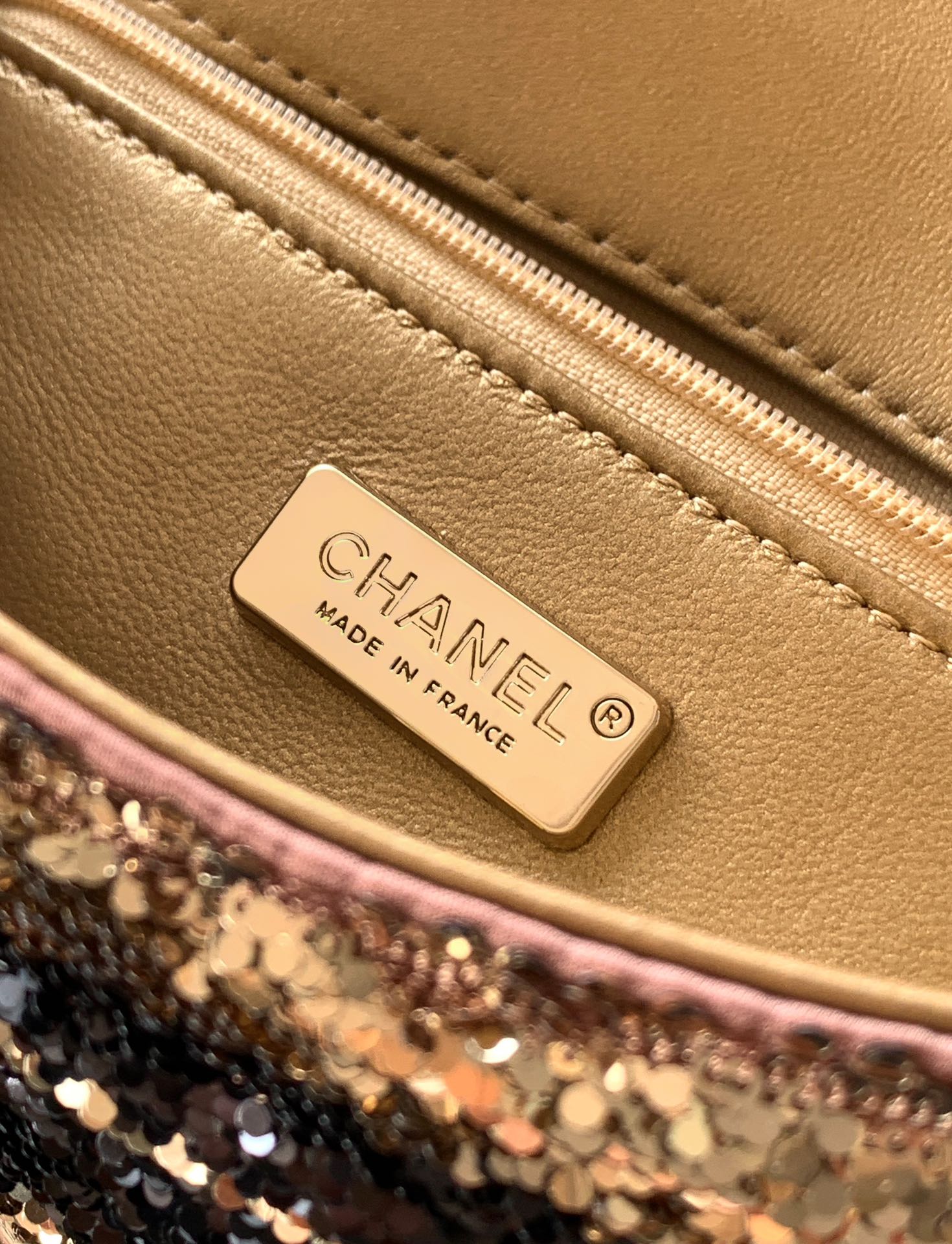 Chanel Clutch Bag Gold 20cm-l-s