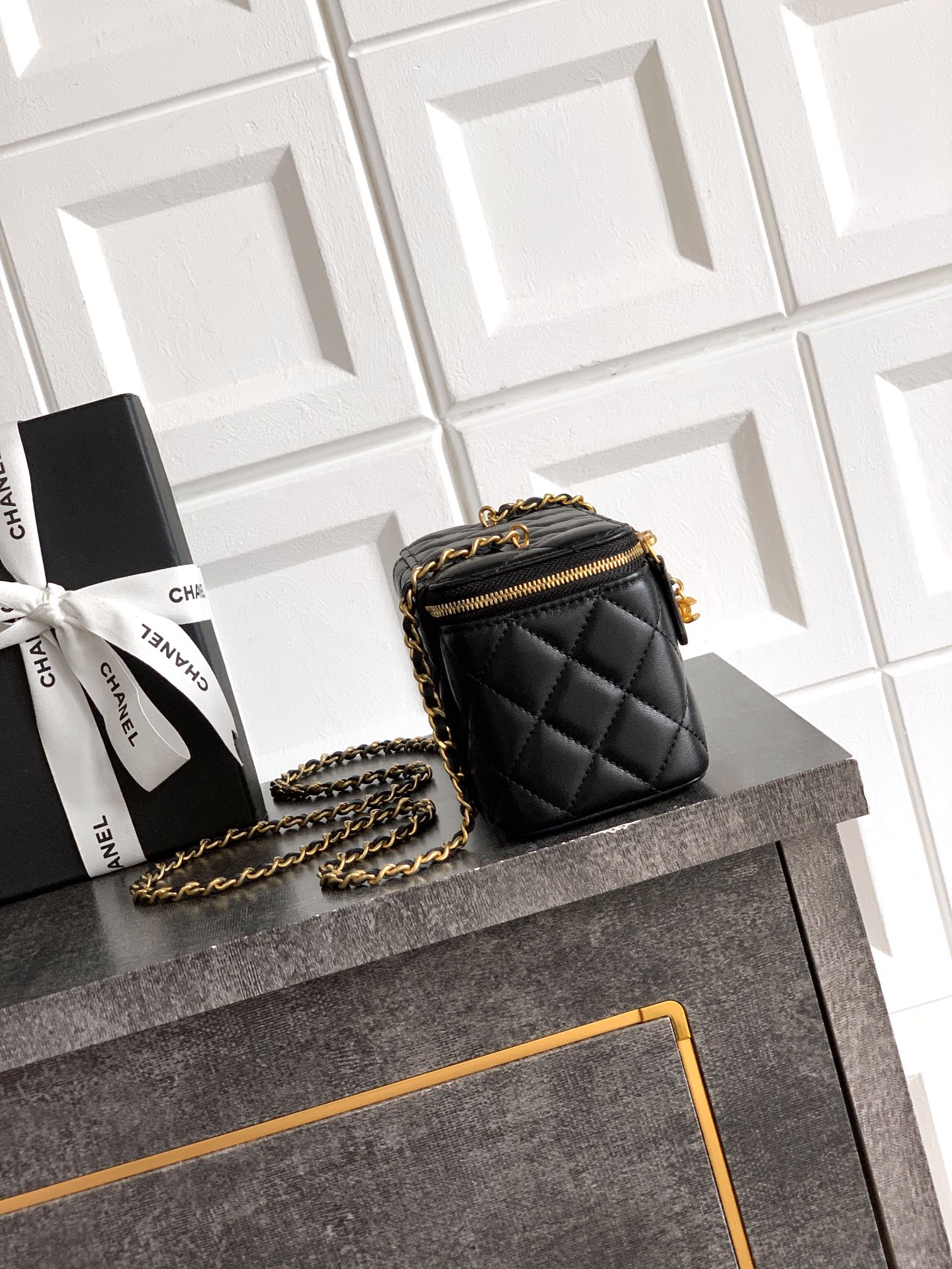 Chanel Basic Bag Gray M-l