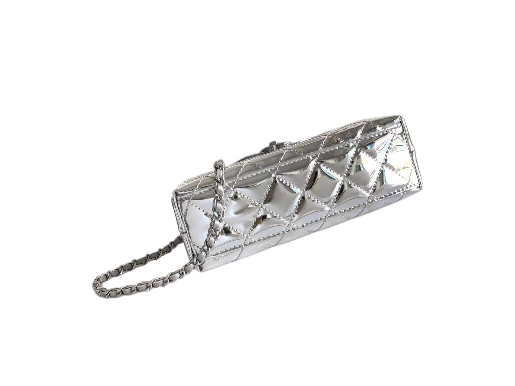 Chanel Basic Bag Silver M-l