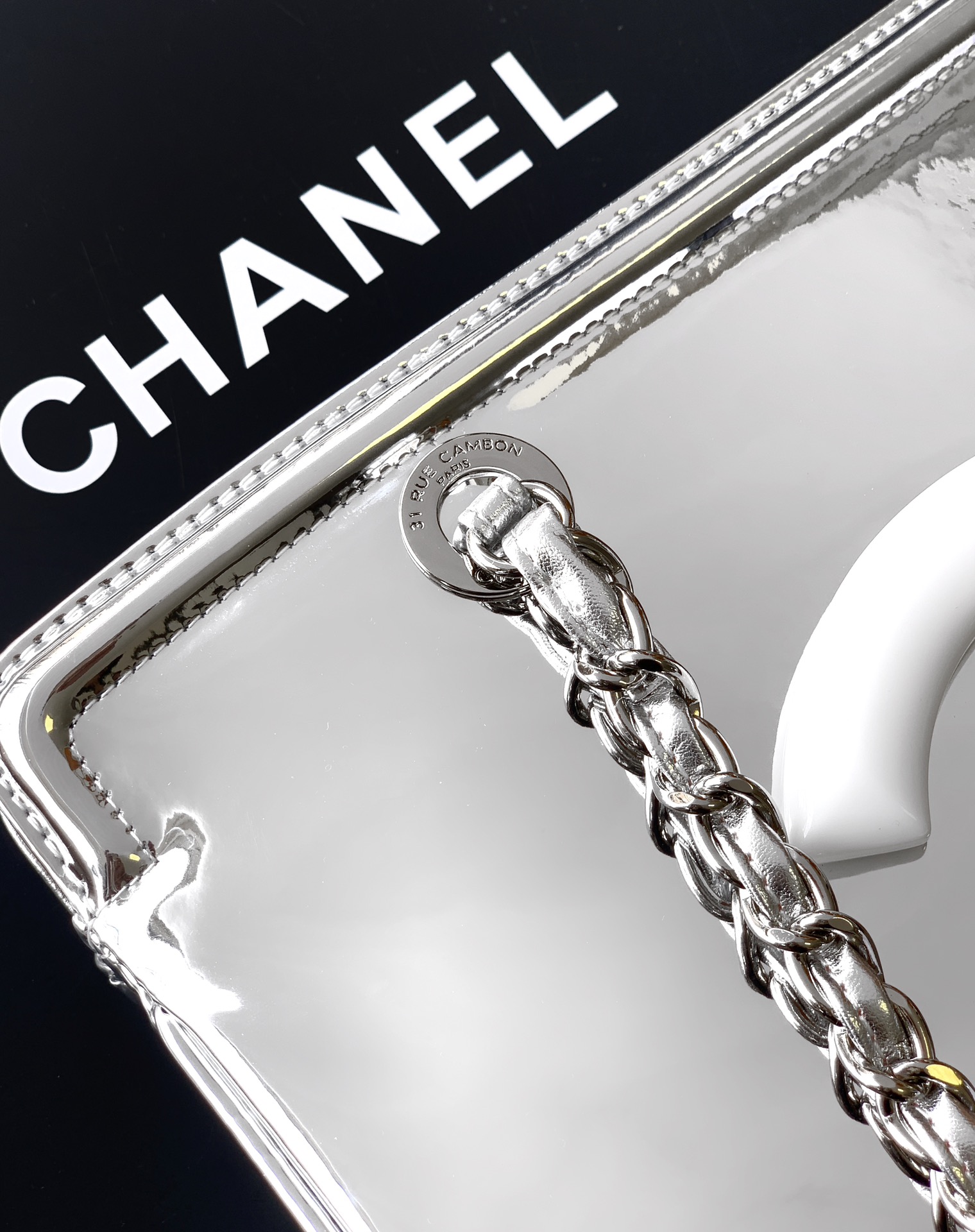 Chanel Tote Bag Silver Large Capacity M-l