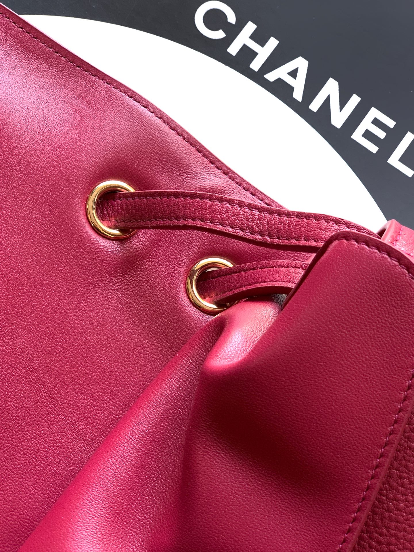 Chanel Tote Bag Cow Leather Red 11cm-m-l-s