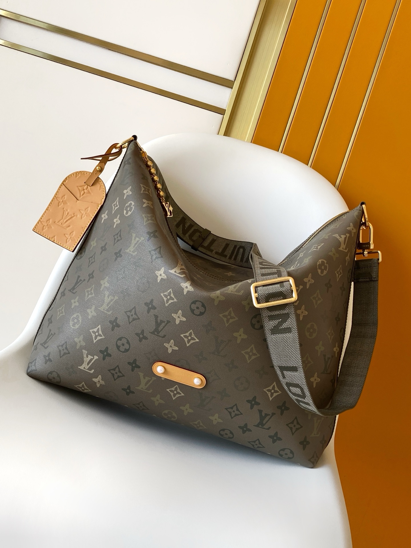 Louis Vuitton Basic Bag Canvas Green 12cm-m-l-s