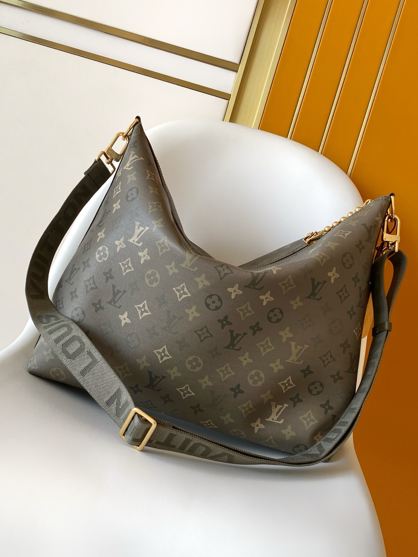 Louis Vuitton Basic Bag Canvas Green 12cm-m-l-s