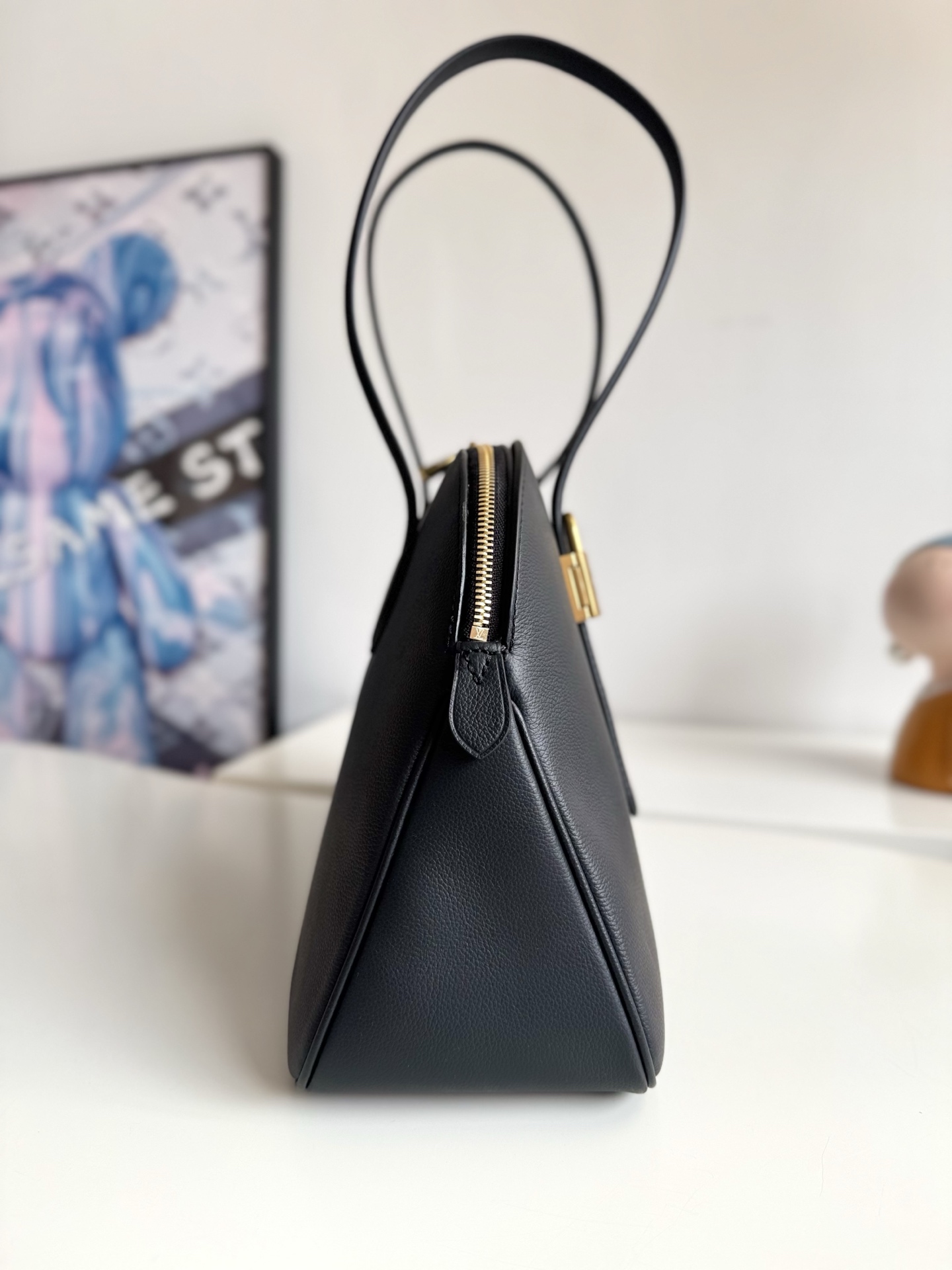 Louis Vuitton Basic Bag Cow Leather Gold M-l