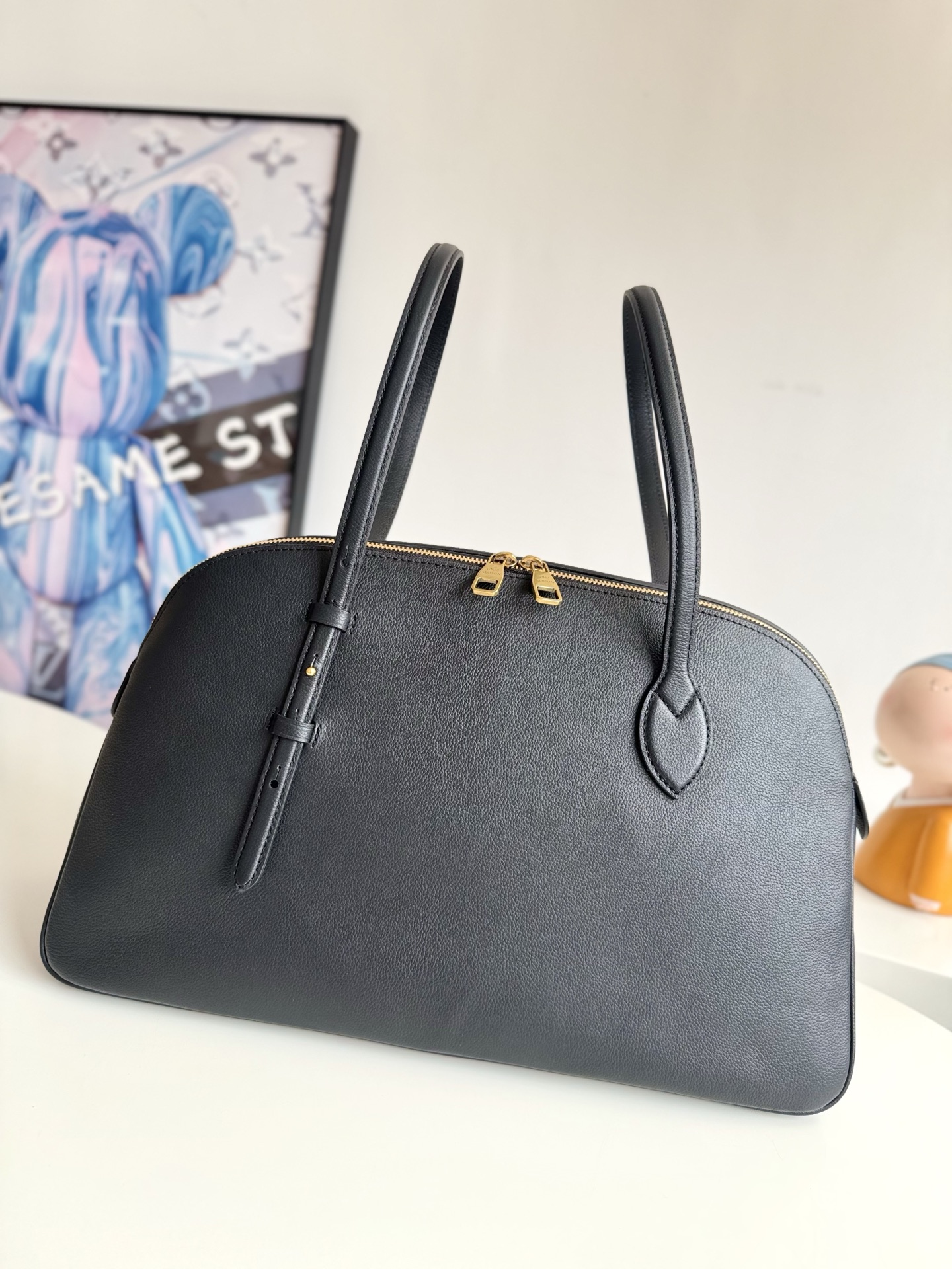 Louis Vuitton Basic Bag Cow Leather Gold M-l