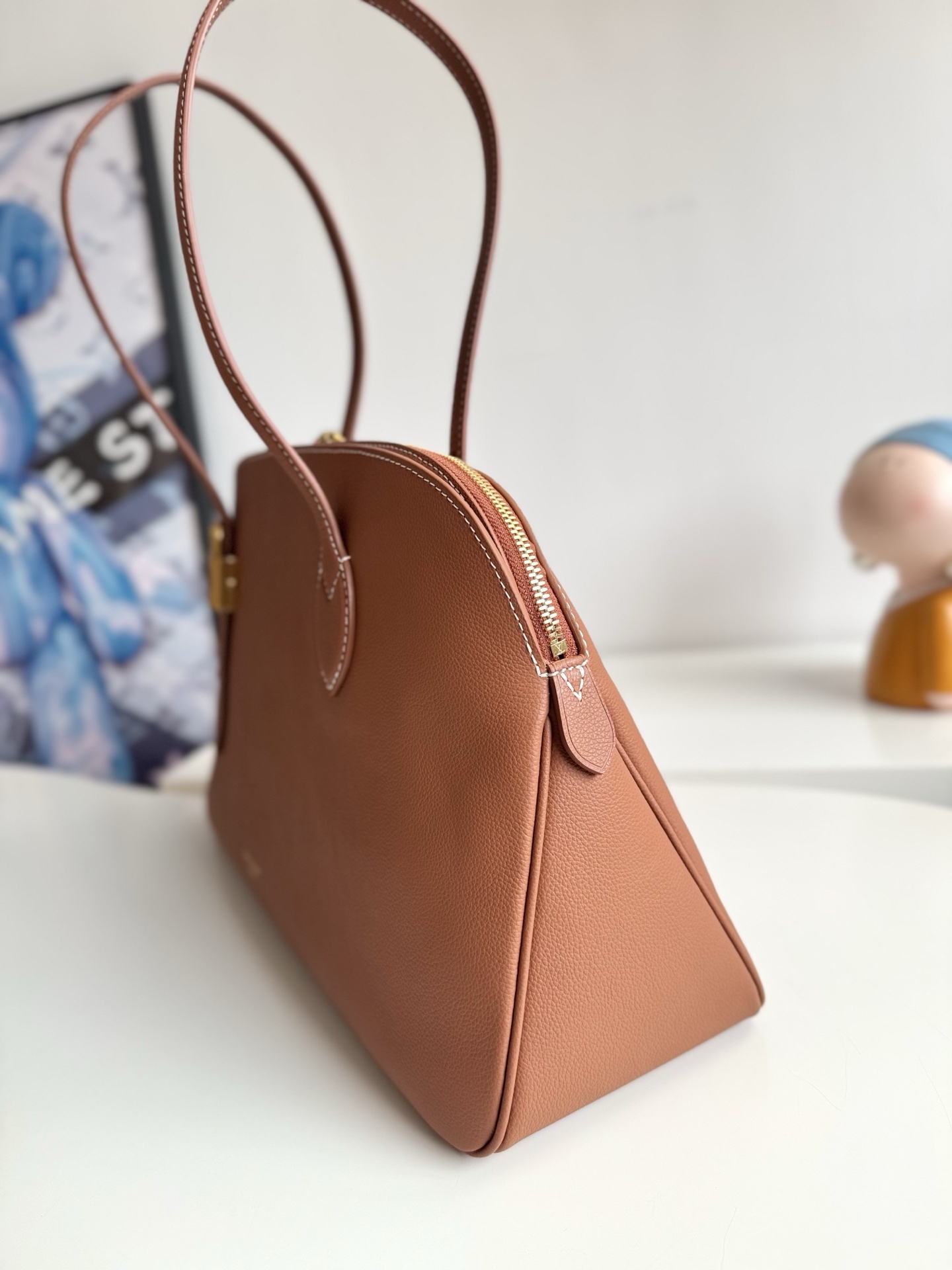 Louis Vuitton Basic Bag Cow Leather Gold M-l