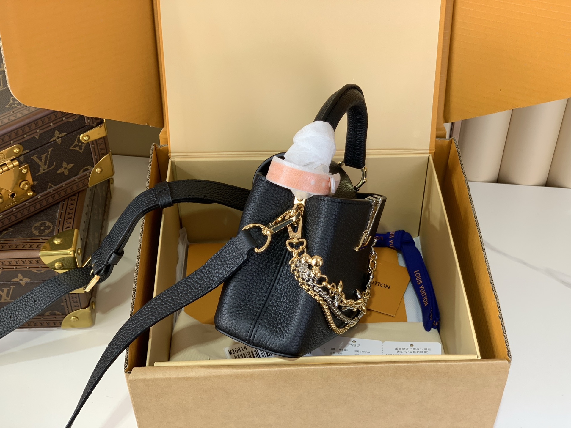 Louis Vuitton Basic Bag Black M-l-s