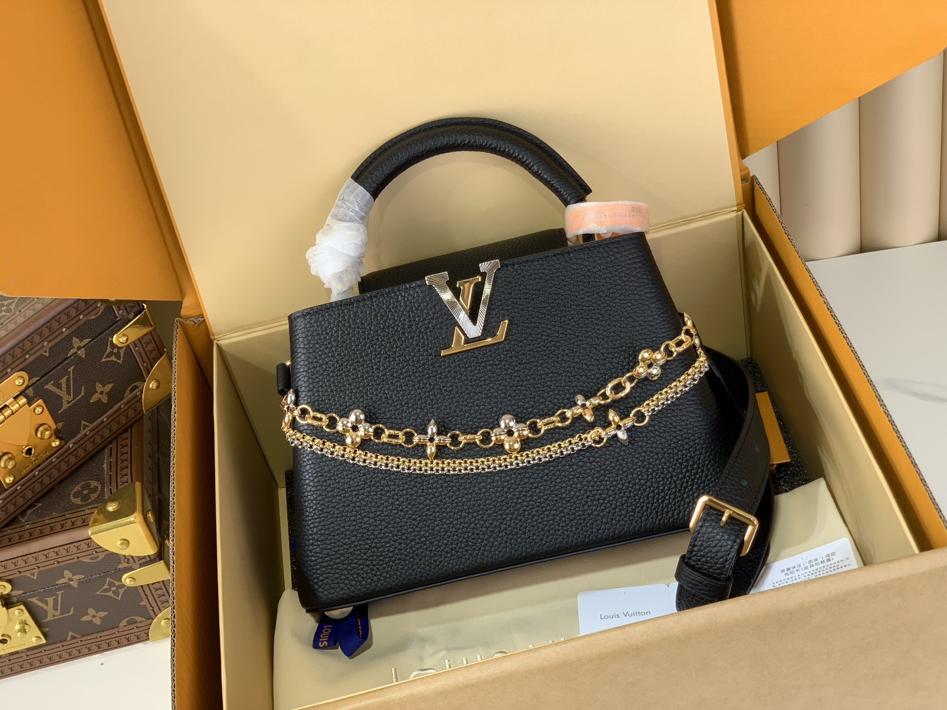 Louis Vuitton Basic Bag Black M-l-s