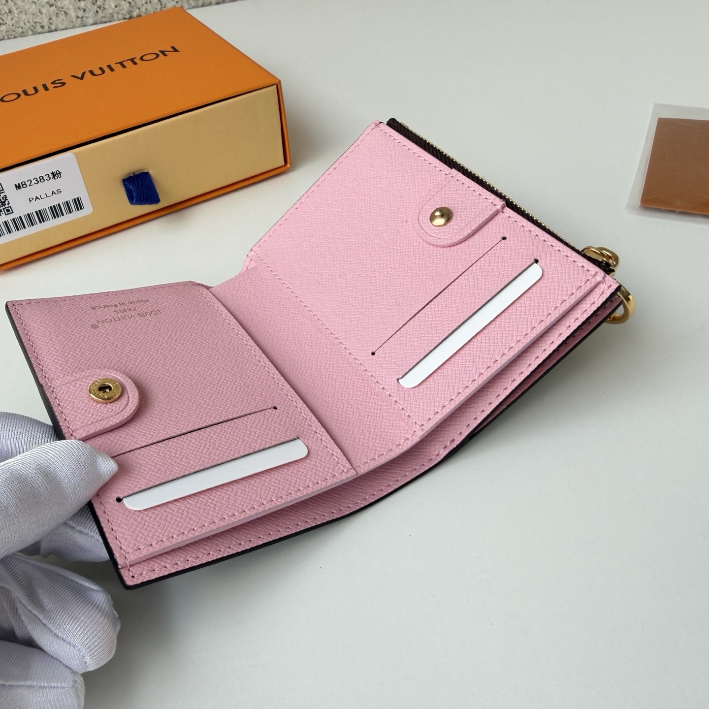 Louis Vuitton Clutch Bag Canvas Pink M-l-s