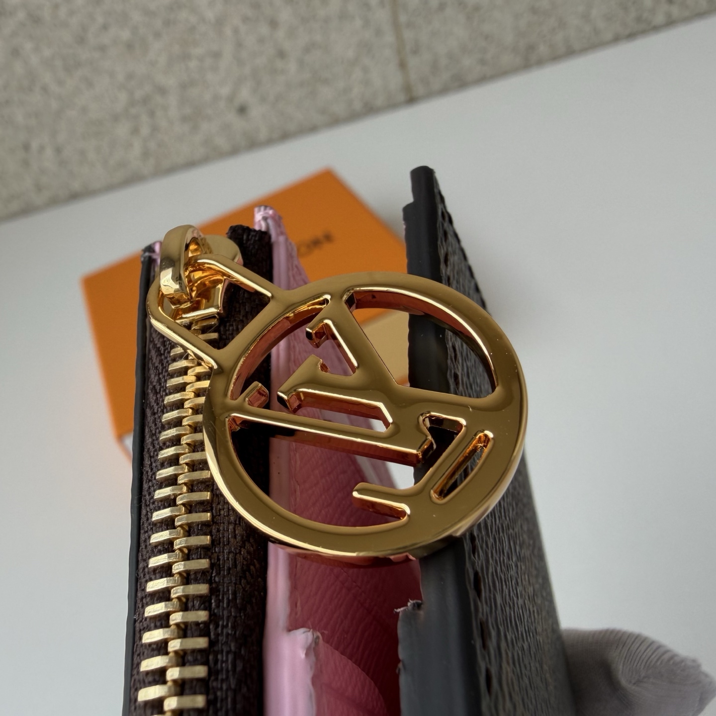 Louis Vuitton Clutch Bag Canvas Pink M-l-s