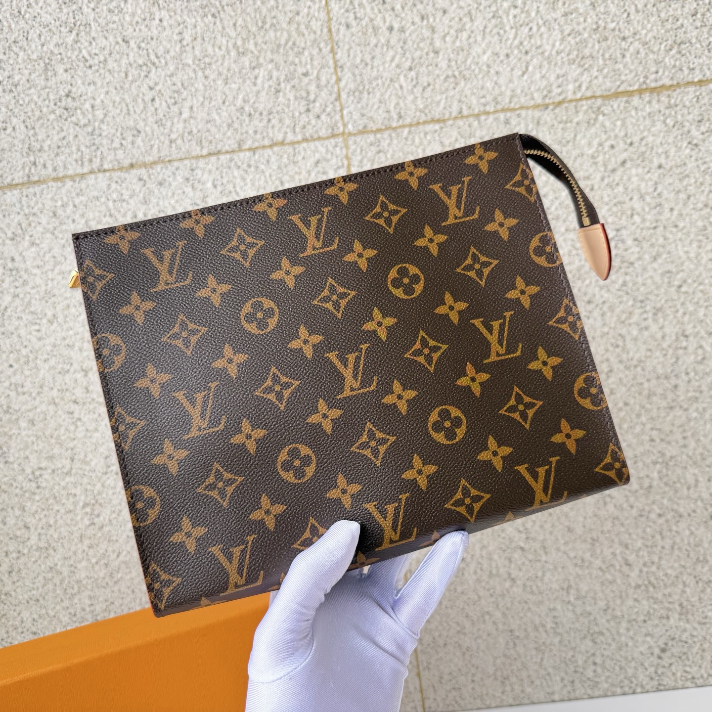 Louis Vuitton Clutch Bag Canvas M-l