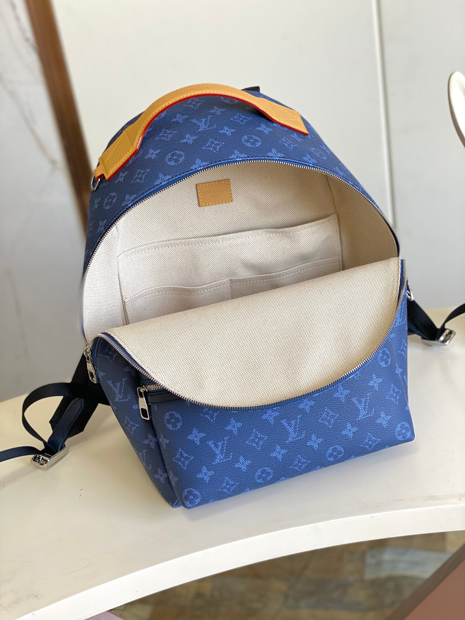 Louis Vuitton Backpack Canvas Blue 20cm-m-l-s