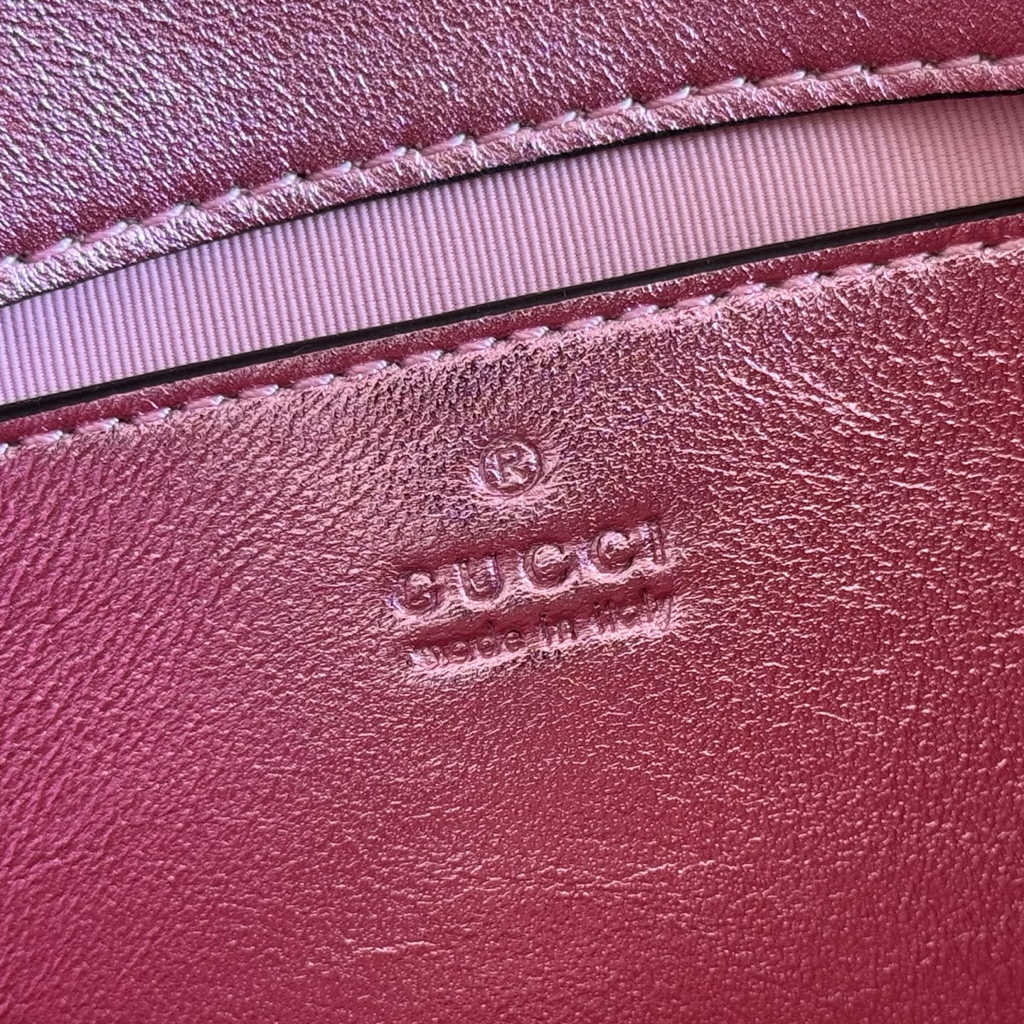 Gucci Shoulder Bag Sheepskin Silver M