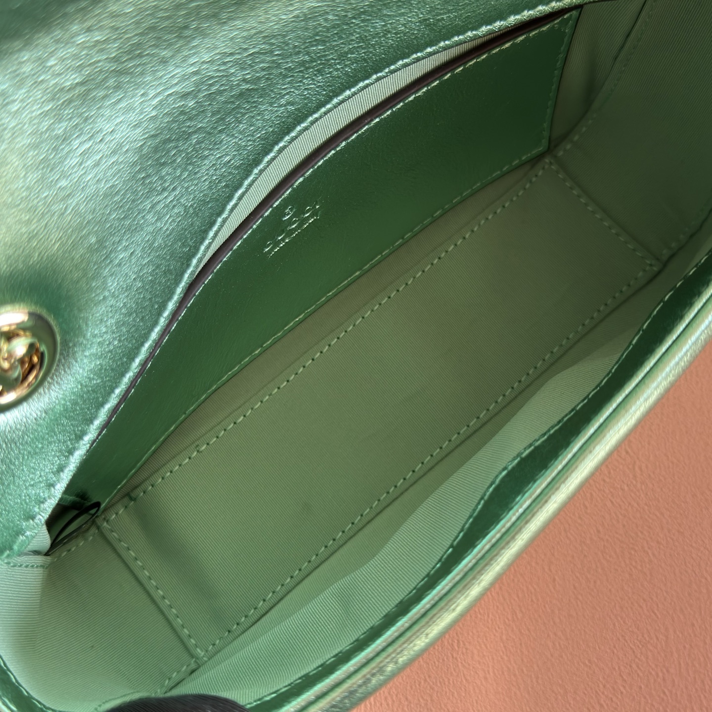 Gucci Shoulder Bag Sheepskin Silver M