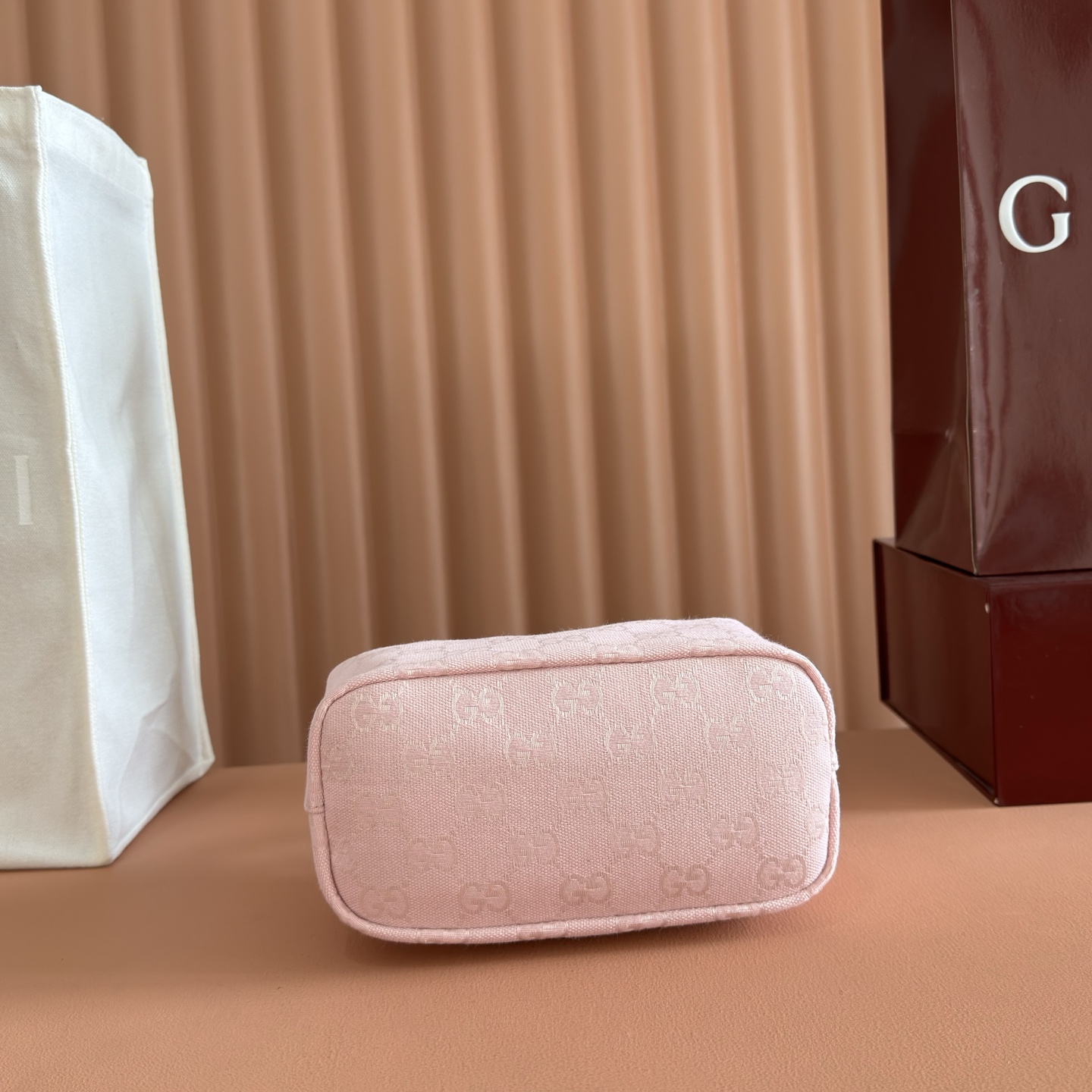 Gucci Tote Bag Canvas Brown Foldable