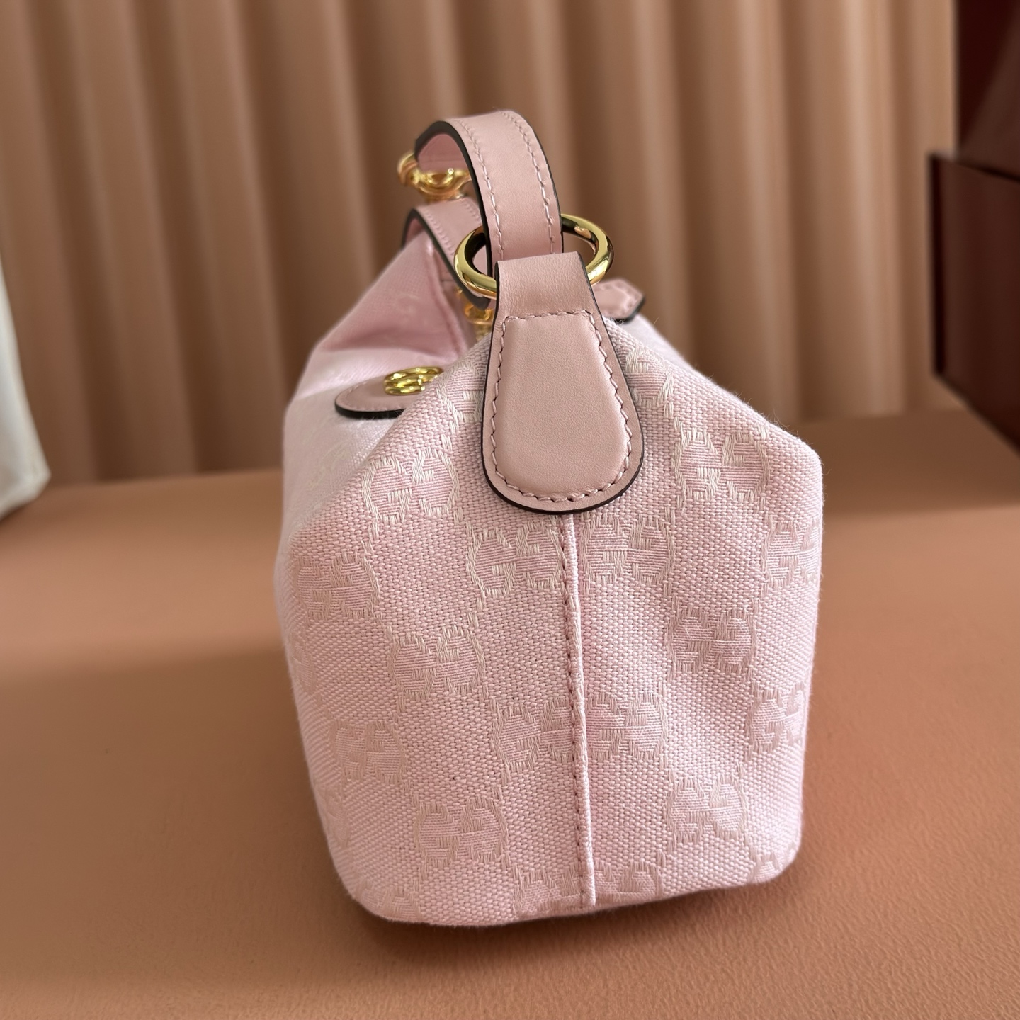 Gucci Tote Bag Canvas Brown Foldable