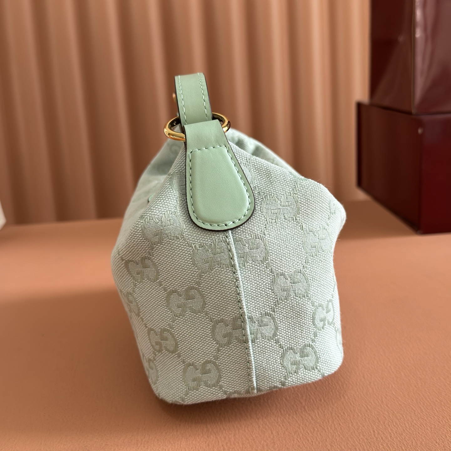 Gucci Tote Bag Canvas Brown Foldable