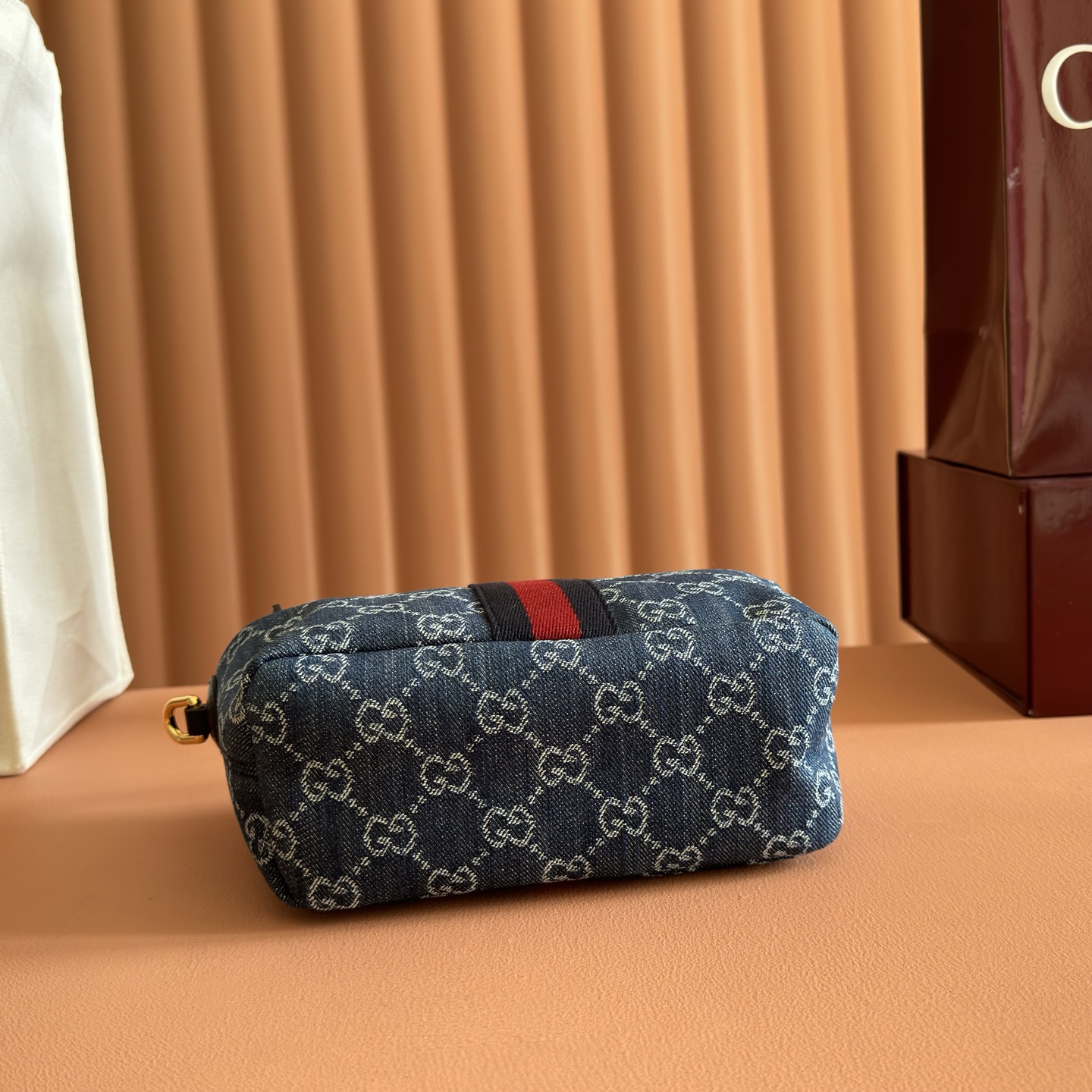 Gucci Tote Bag Canvas Brown Foldable